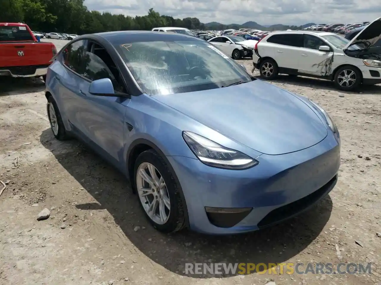 1 Photograph of a damaged car 5YJYGDEE0LF006431 TESLA MODEL Y 2020