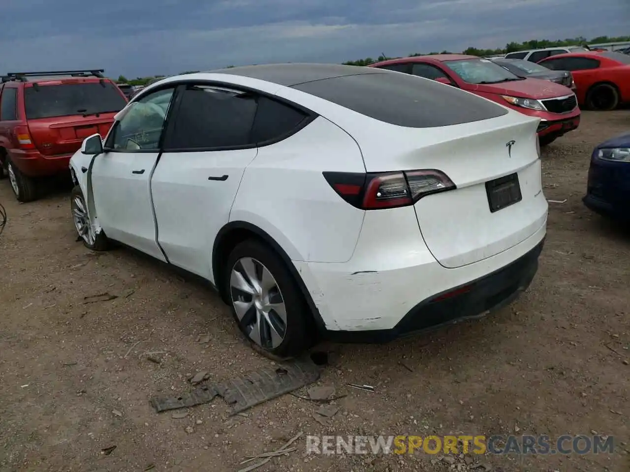 3 Фотография поврежденного автомобиля 5YJYGDEE0LF009989 TESLA MODEL Y 2020