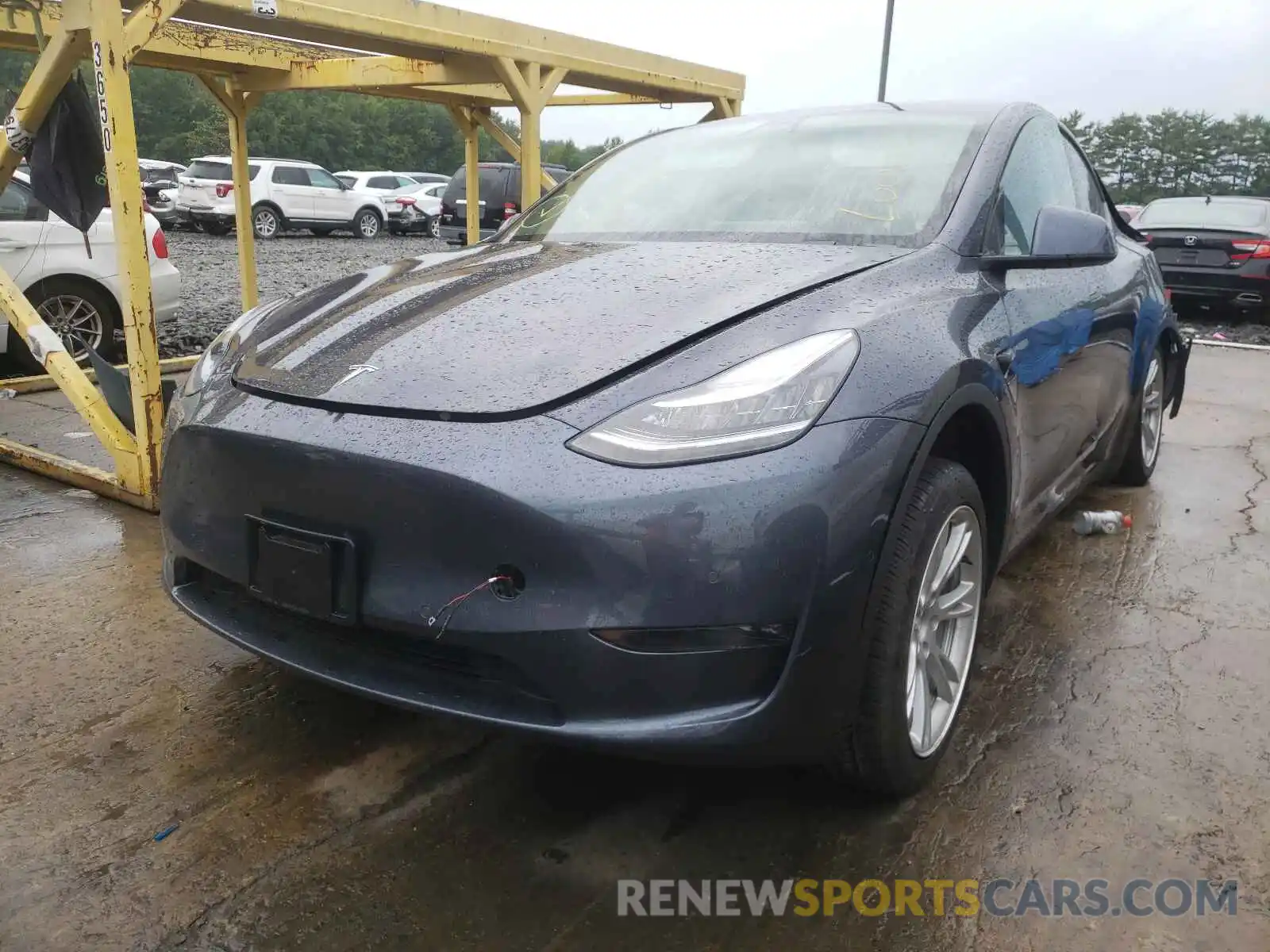 2 Photograph of a damaged car 5YJYGDEE0LF010219 TESLA MODEL Y 2020