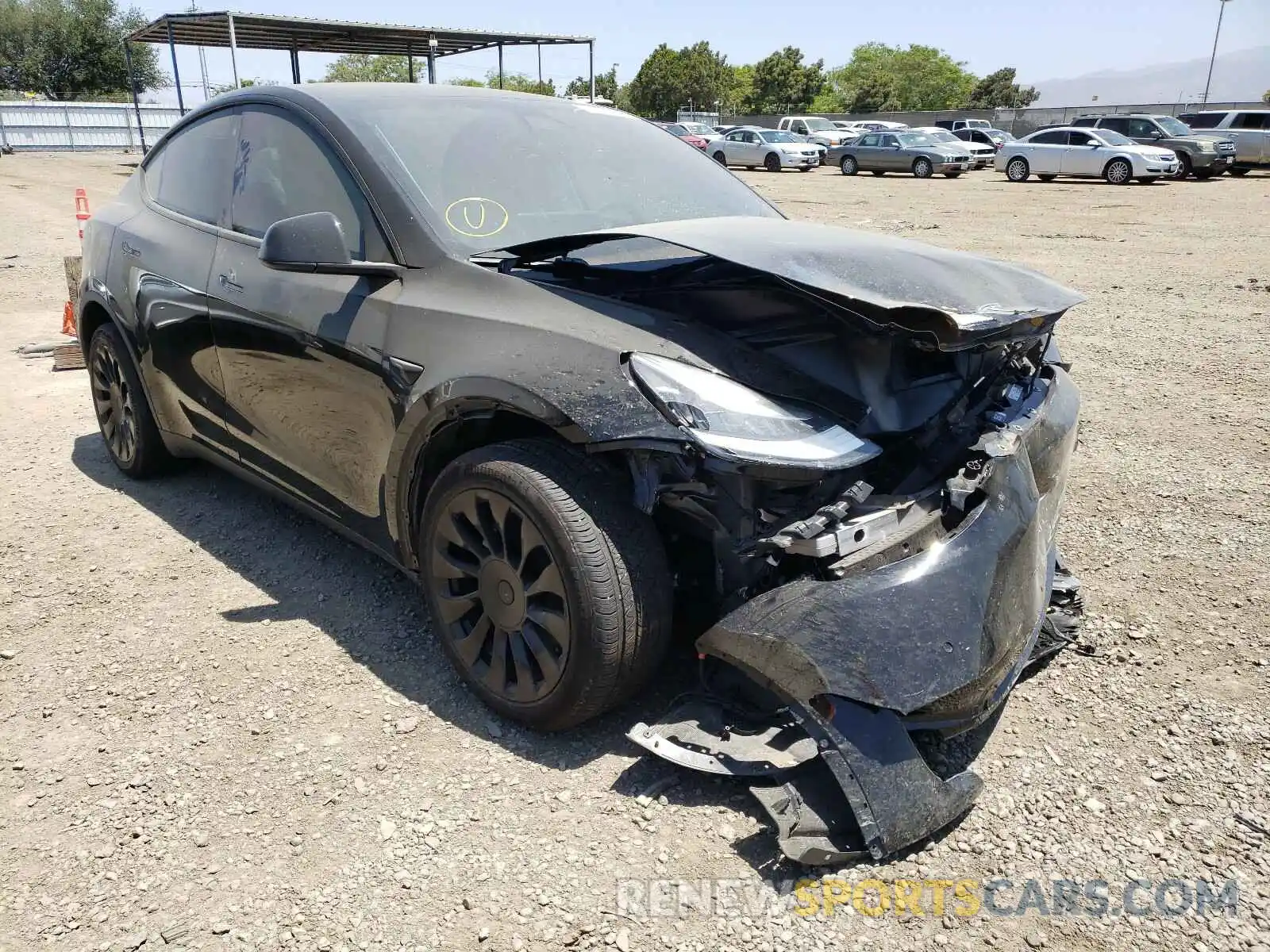 1 Photograph of a damaged car 5YJYGDEE0LF017736 TESLA MODEL Y 2020