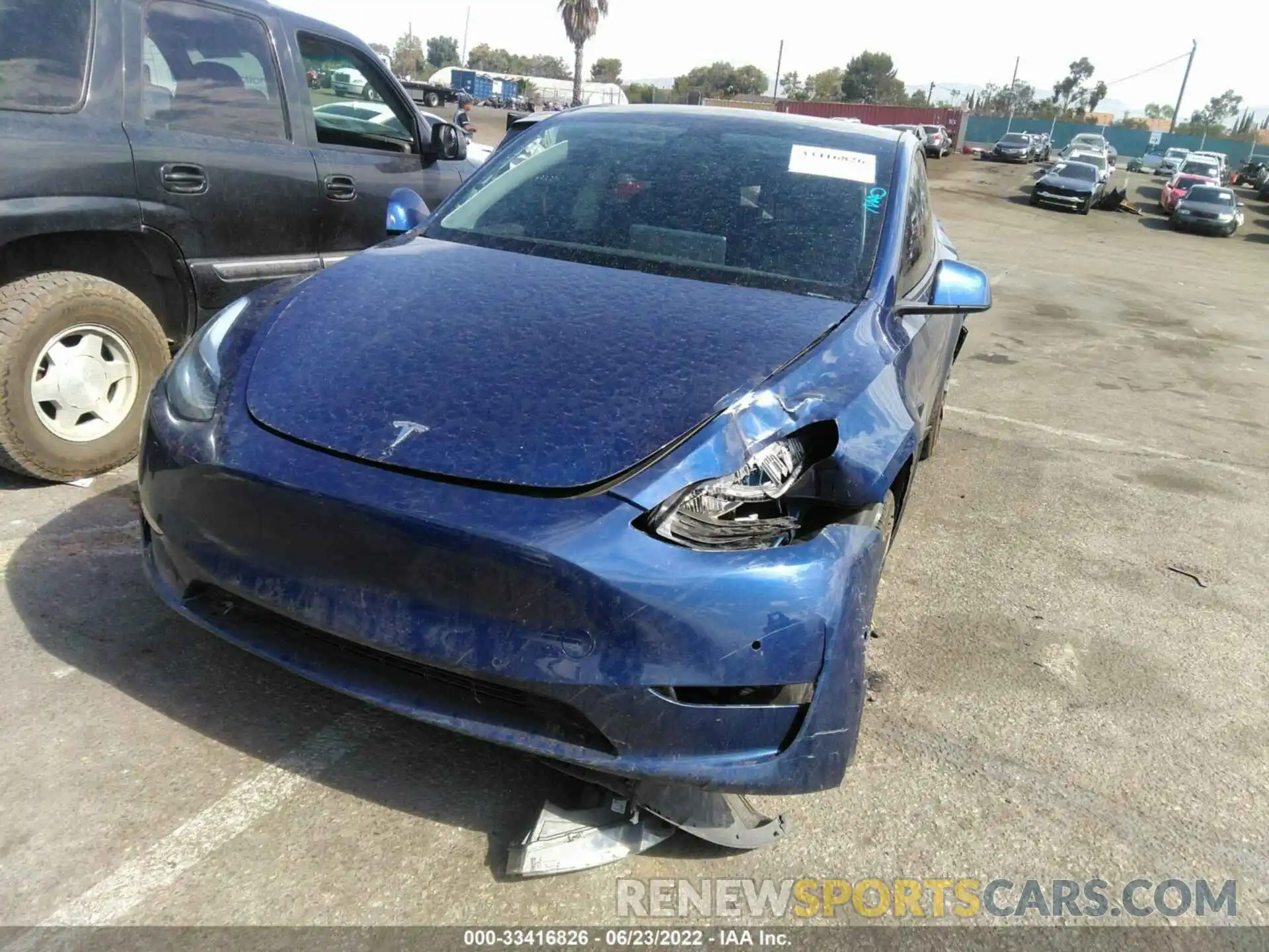 2 Photograph of a damaged car 5YJYGDEE0LF021561 TESLA MODEL Y 2020