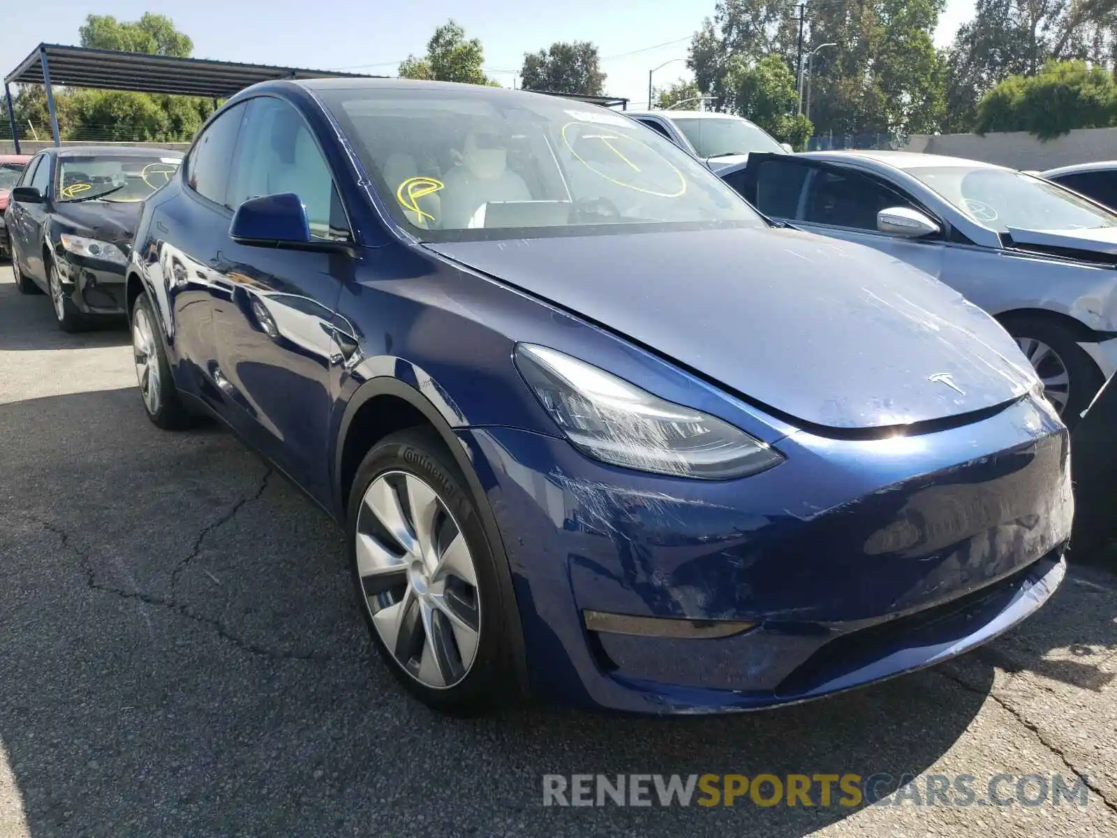 1 Photograph of a damaged car 5YJYGDEE0LF023083 TESLA MODEL Y 2020