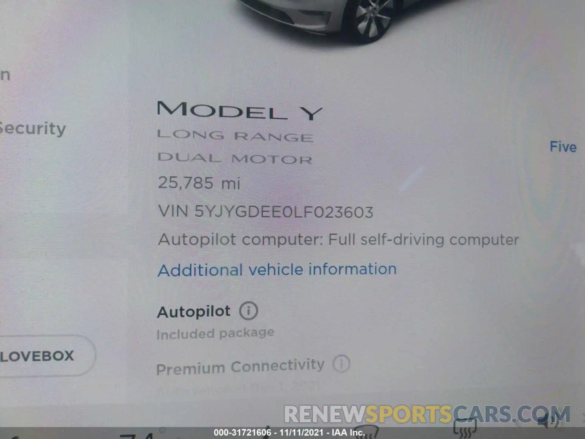 7 Photograph of a damaged car 5YJYGDEE0LF023603 TESLA MODEL Y 2020