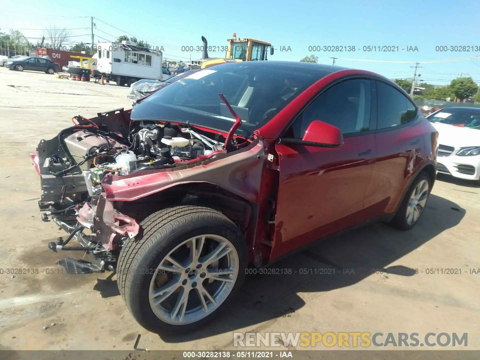 2 Photograph of a damaged car 5YJYGDEE0LF025934 TESLA MODEL Y 2020