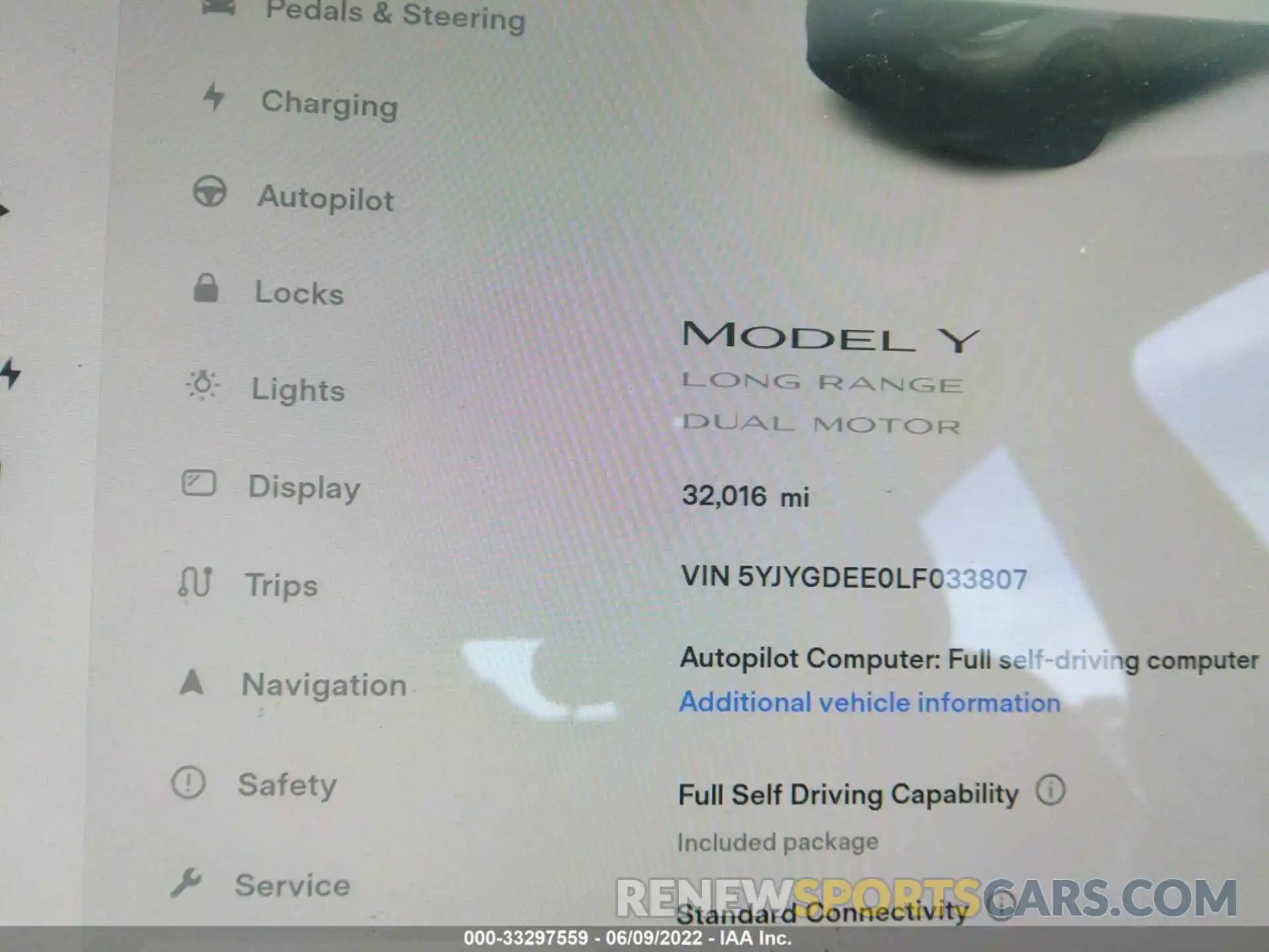 7 Фотография поврежденного автомобиля 5YJYGDEE0LF033807 TESLA MODEL Y 2020