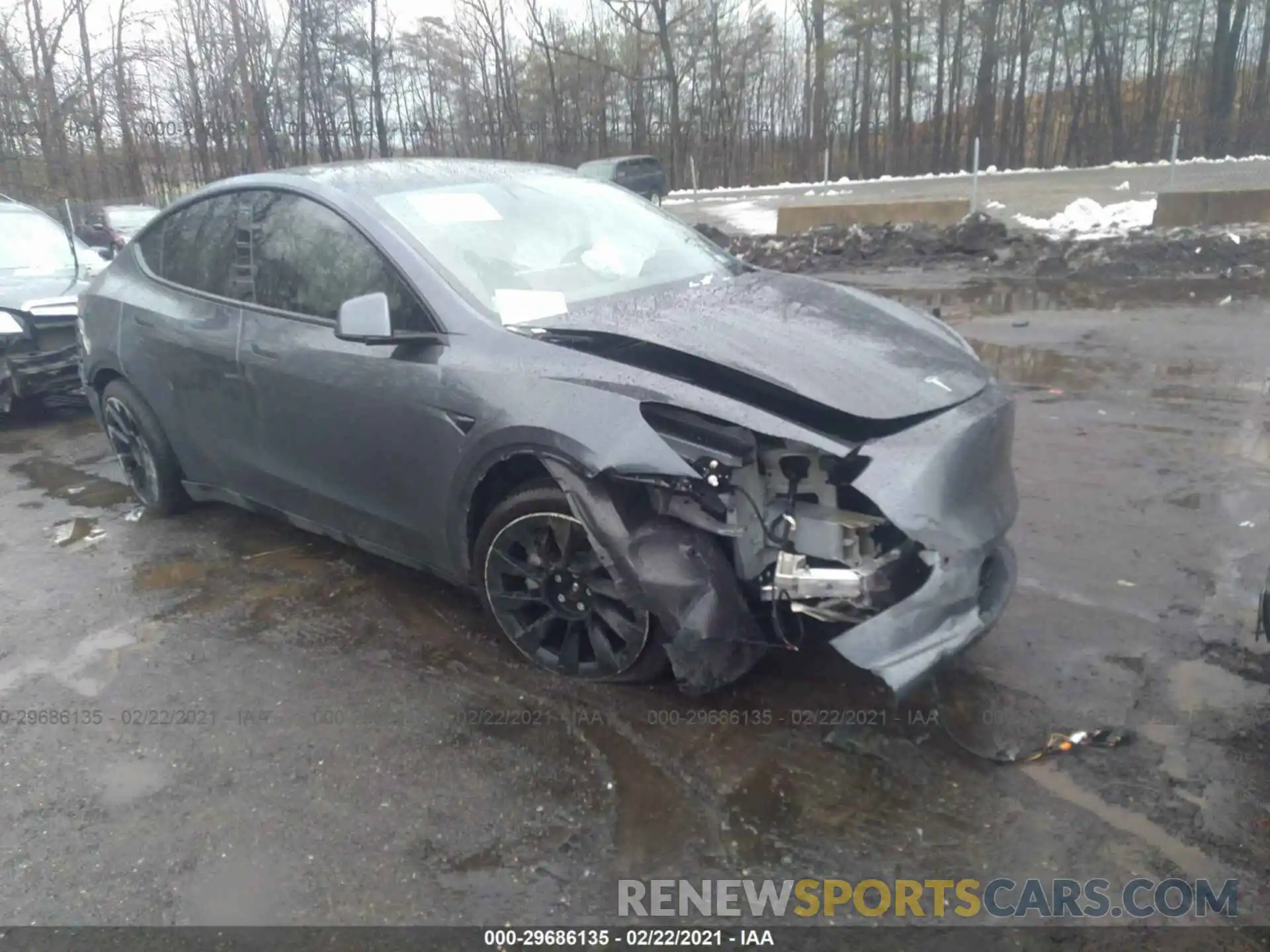 1 Photograph of a damaged car 5YJYGDEE0LF038098 TESLA MODEL Y 2020