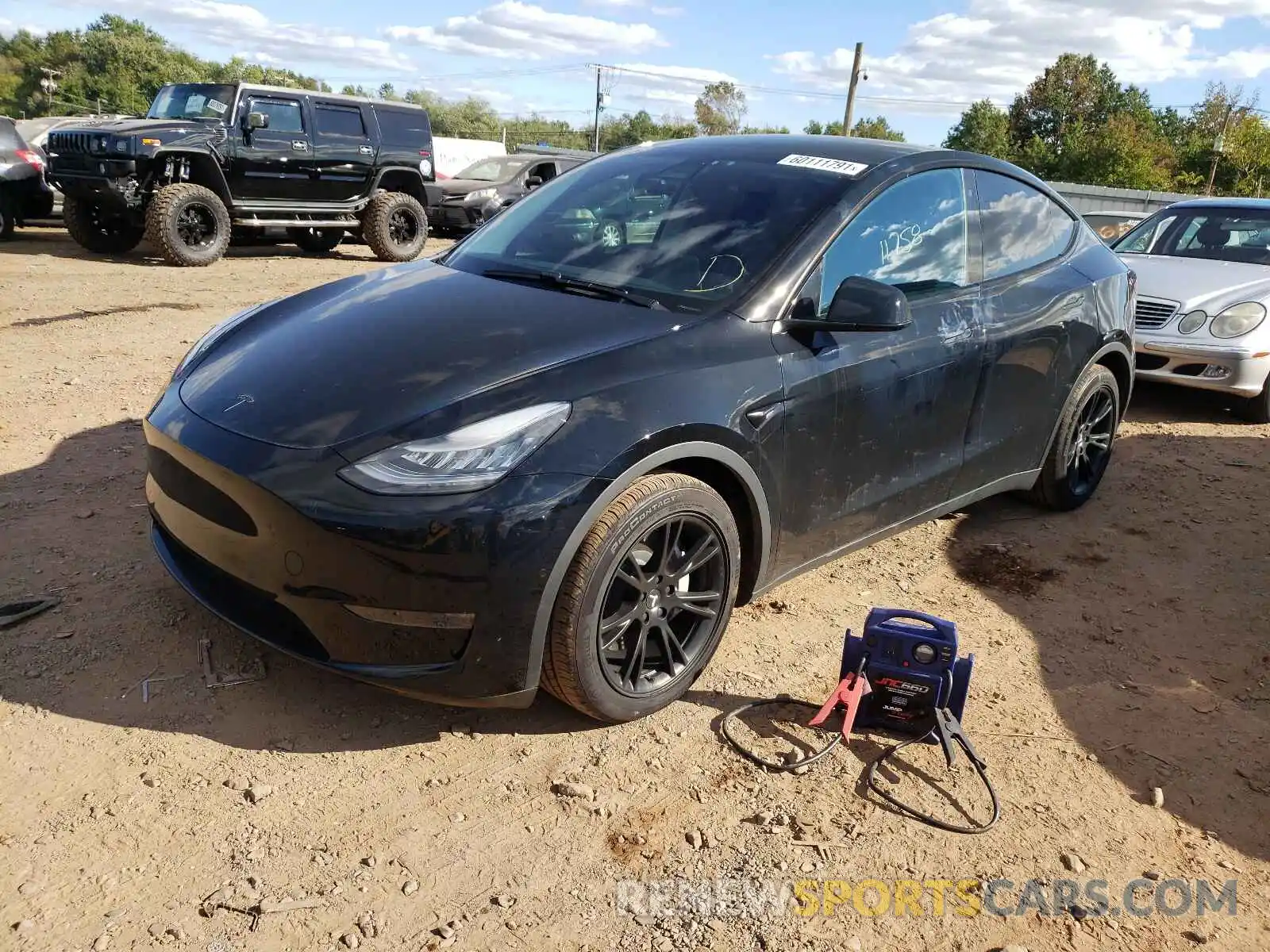 2 Photograph of a damaged car 5YJYGDEE0LF045147 TESLA MODEL Y 2020