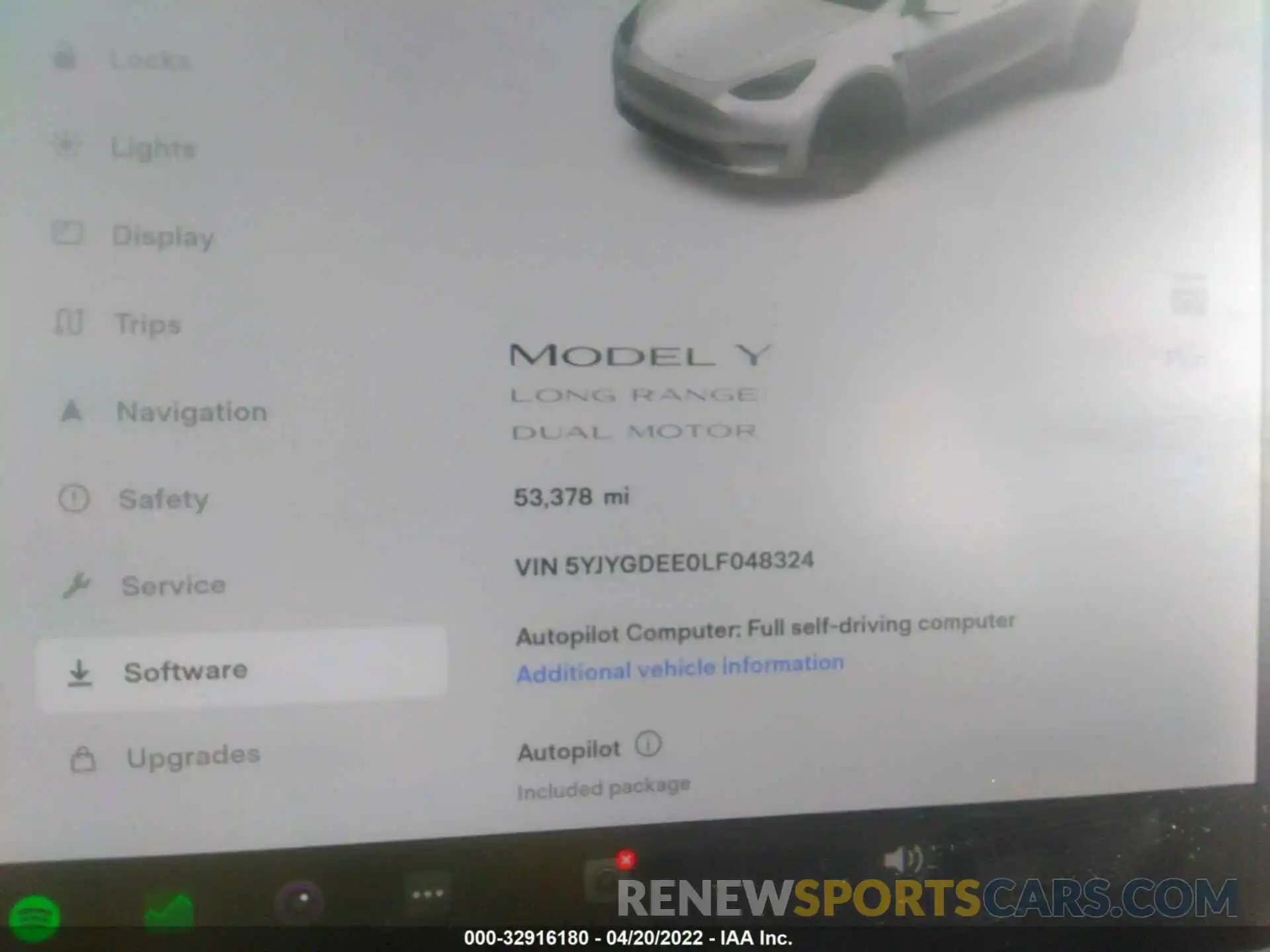 7 Photograph of a damaged car 5YJYGDEE0LF048324 TESLA MODEL Y 2020