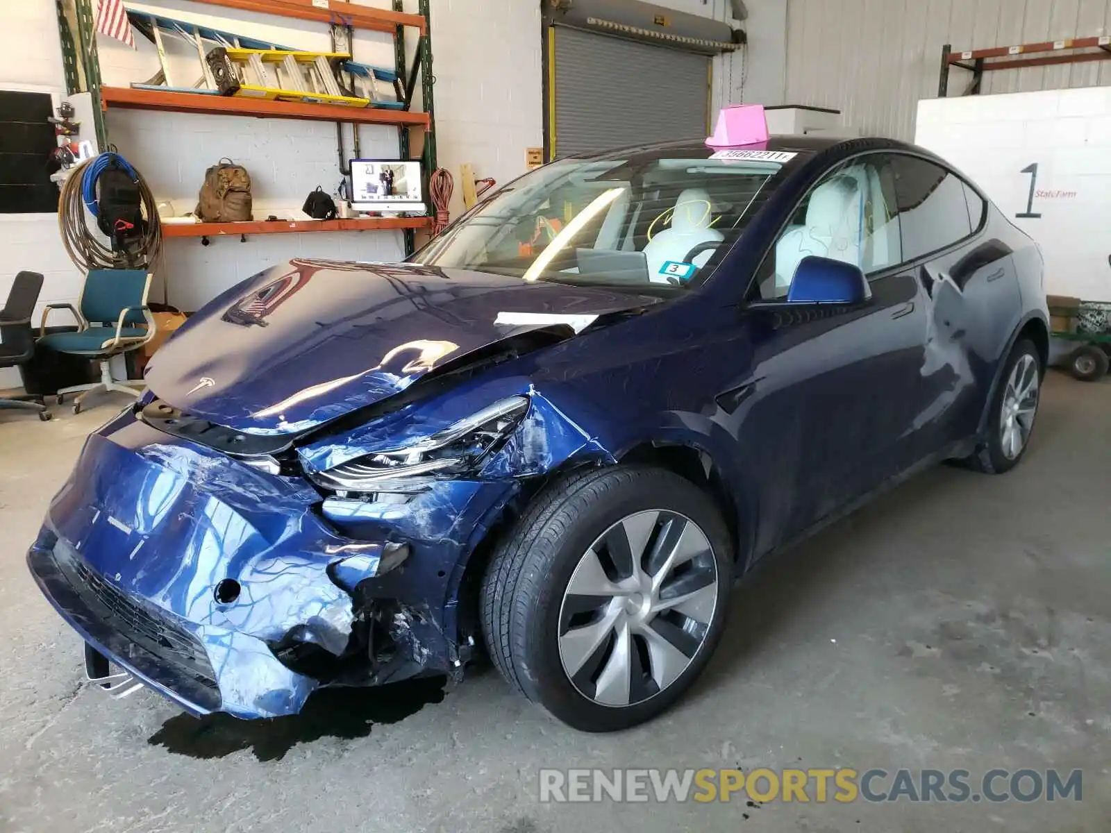 2 Photograph of a damaged car 5YJYGDEE0LF049960 TESLA MODEL Y 2020