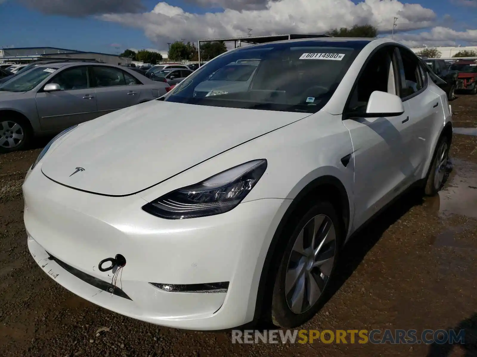 2 Photograph of a damaged car 5YJYGDEE0LF050302 TESLA MODEL Y 2020