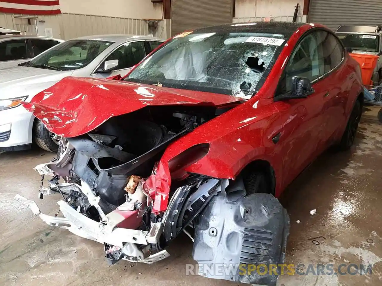 2 Photograph of a damaged car 5YJYGDEE1LF006146 TESLA MODEL Y 2020