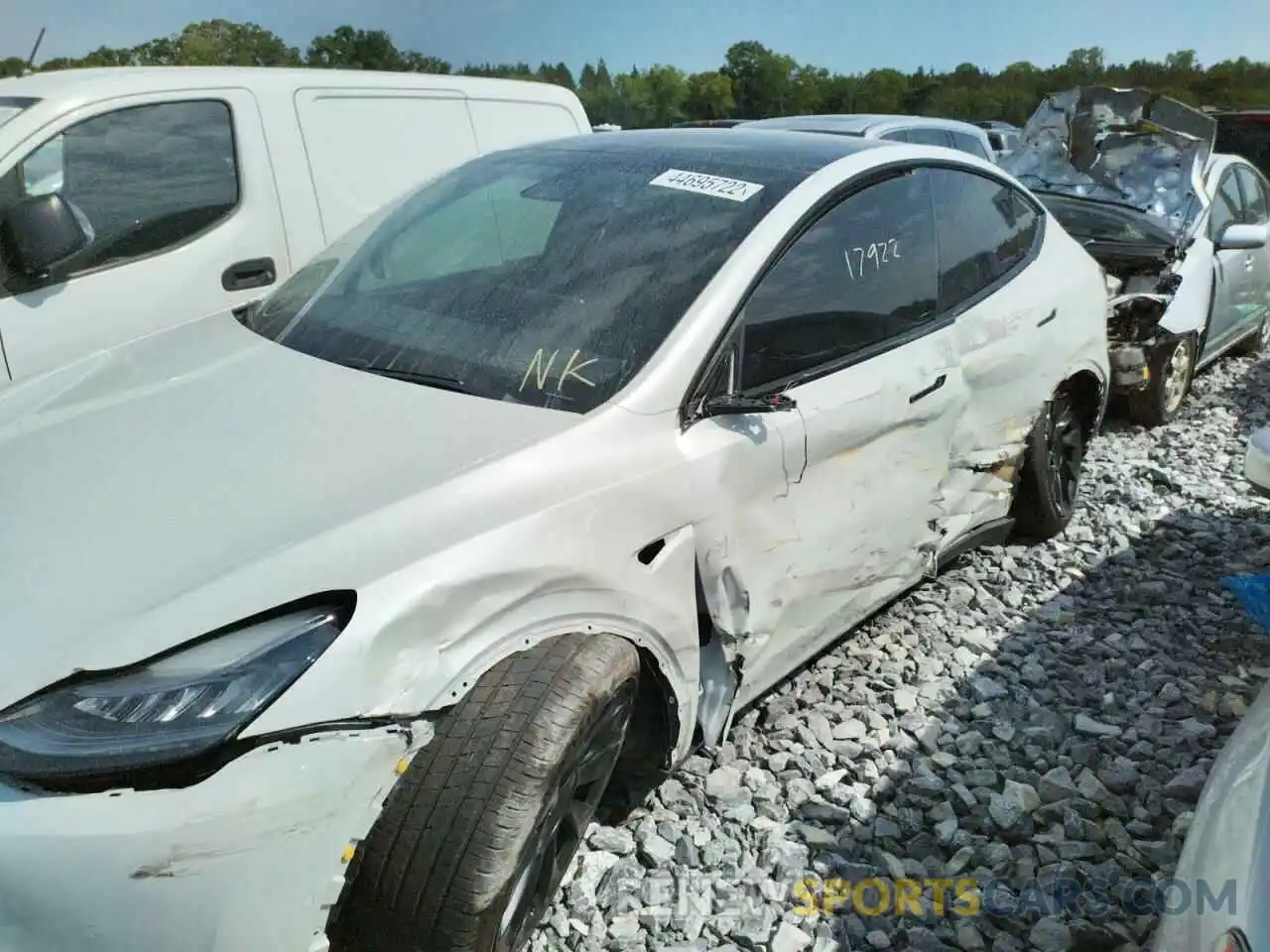 9 Photograph of a damaged car 5YJYGDEE1LF008351 TESLA MODEL Y 2020