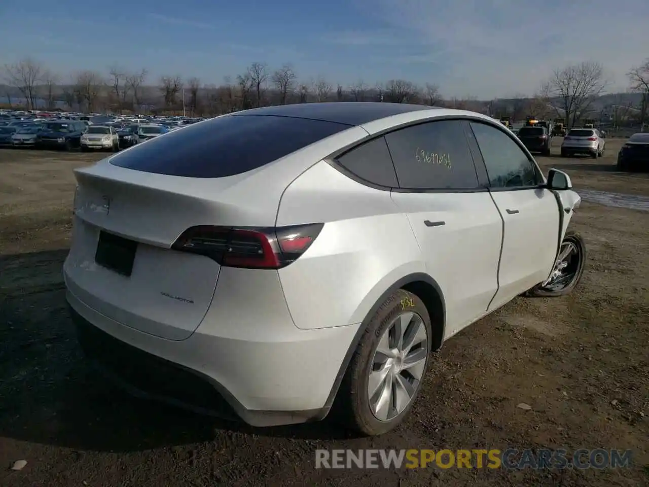 4 Photograph of a damaged car 5YJYGDEE1LF009645 TESLA MODEL Y 2020