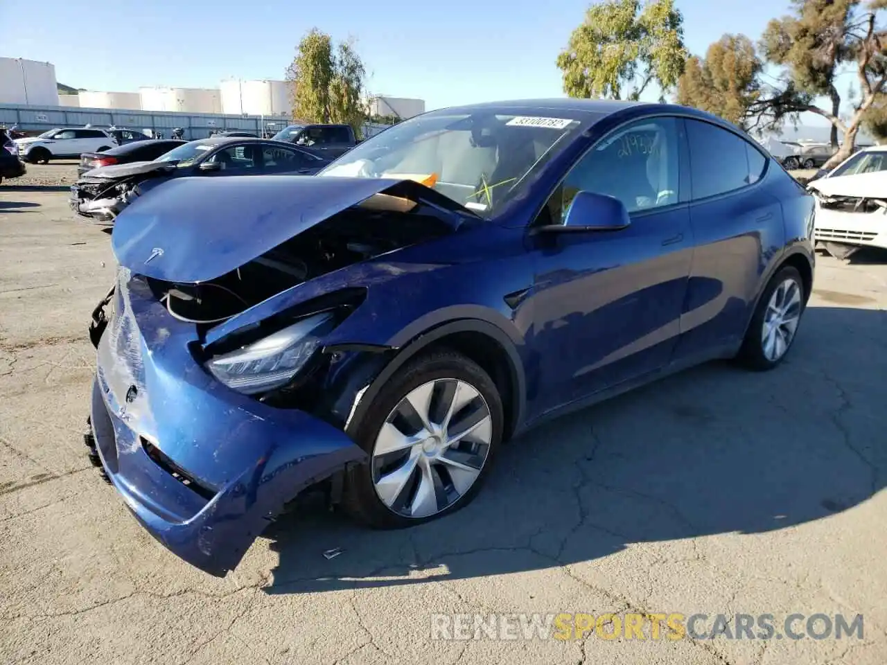 2 Photograph of a damaged car 5YJYGDEE1LF010388 TESLA MODEL Y 2020