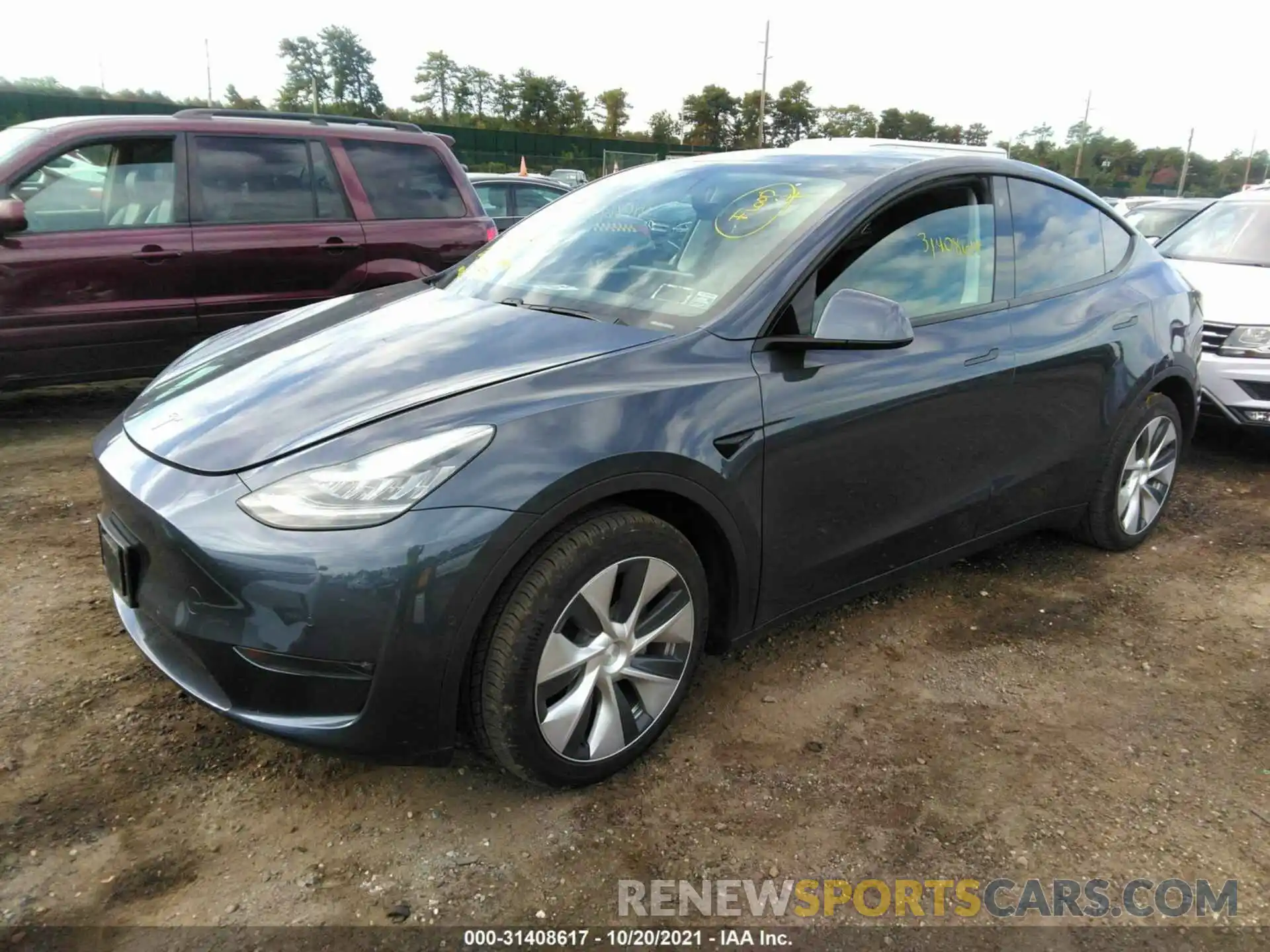 2 Фотография поврежденного автомобиля 5YJYGDEE1LF013260 TESLA MODEL Y 2020