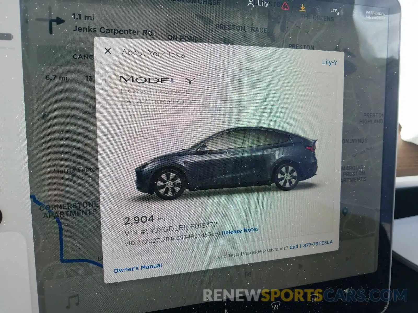 8 Photograph of a damaged car 5YJYGDEE1LF013372 TESLA MODEL Y 2020