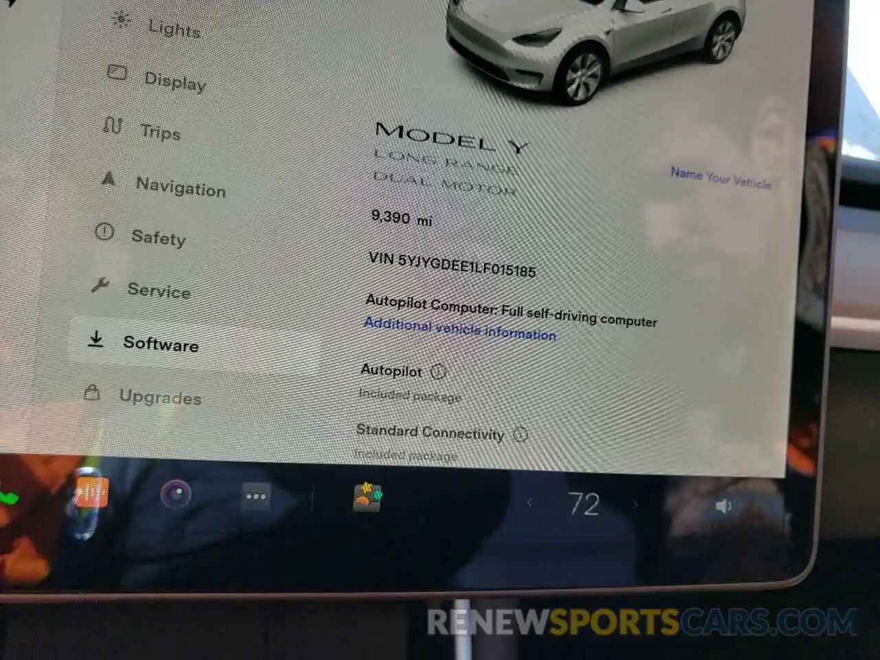 8 Photograph of a damaged car 5YJYGDEE1LF015185 TESLA MODEL Y 2020