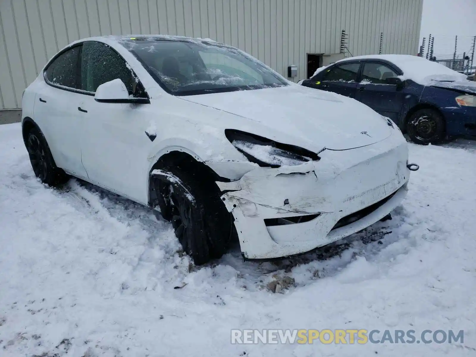 1 Photograph of a damaged car 5YJYGDEE1LF019303 TESLA MODEL Y 2020