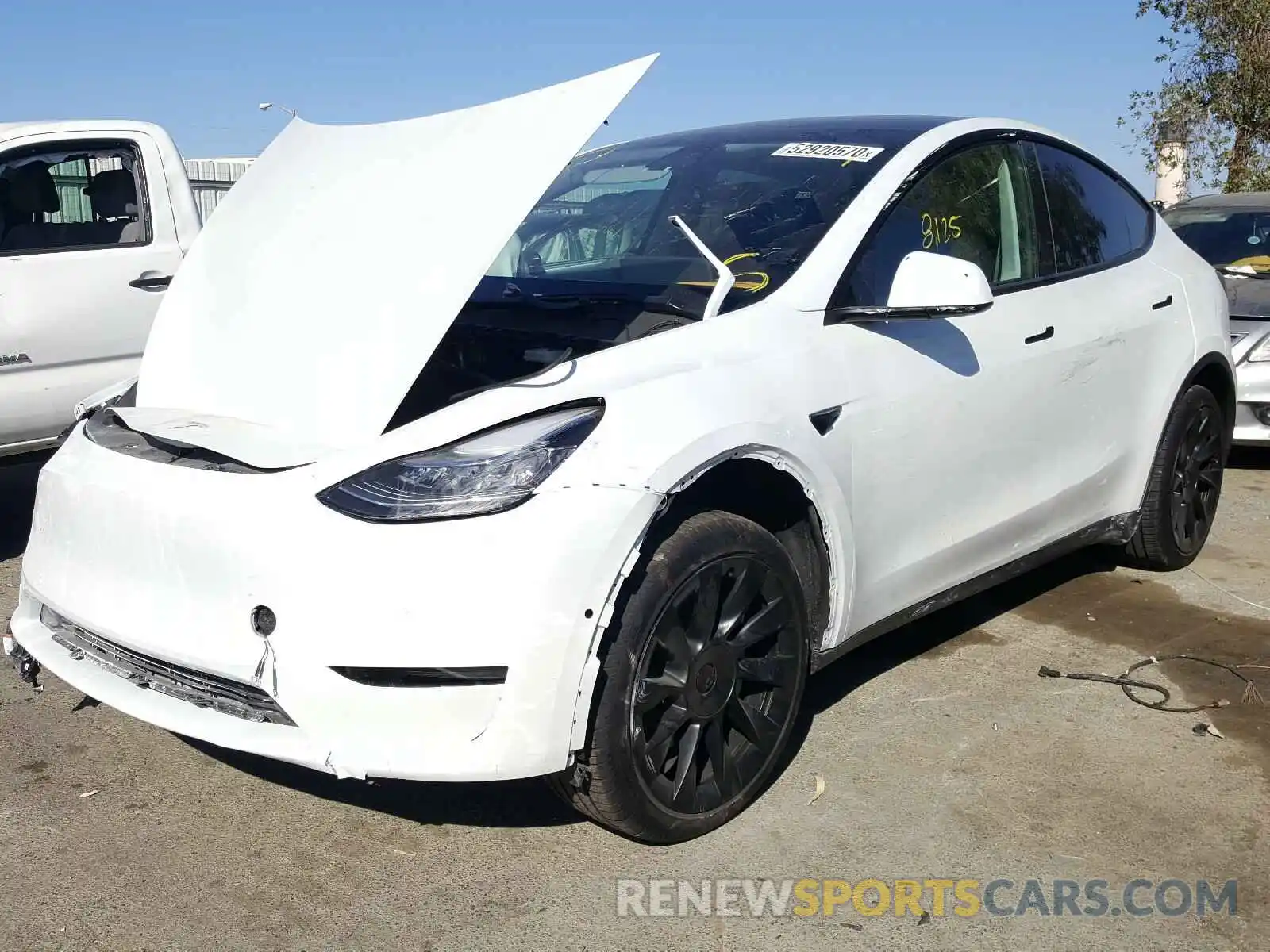 2 Фотография поврежденного автомобиля 5YJYGDEE1LF022301 TESLA MODEL Y 2020