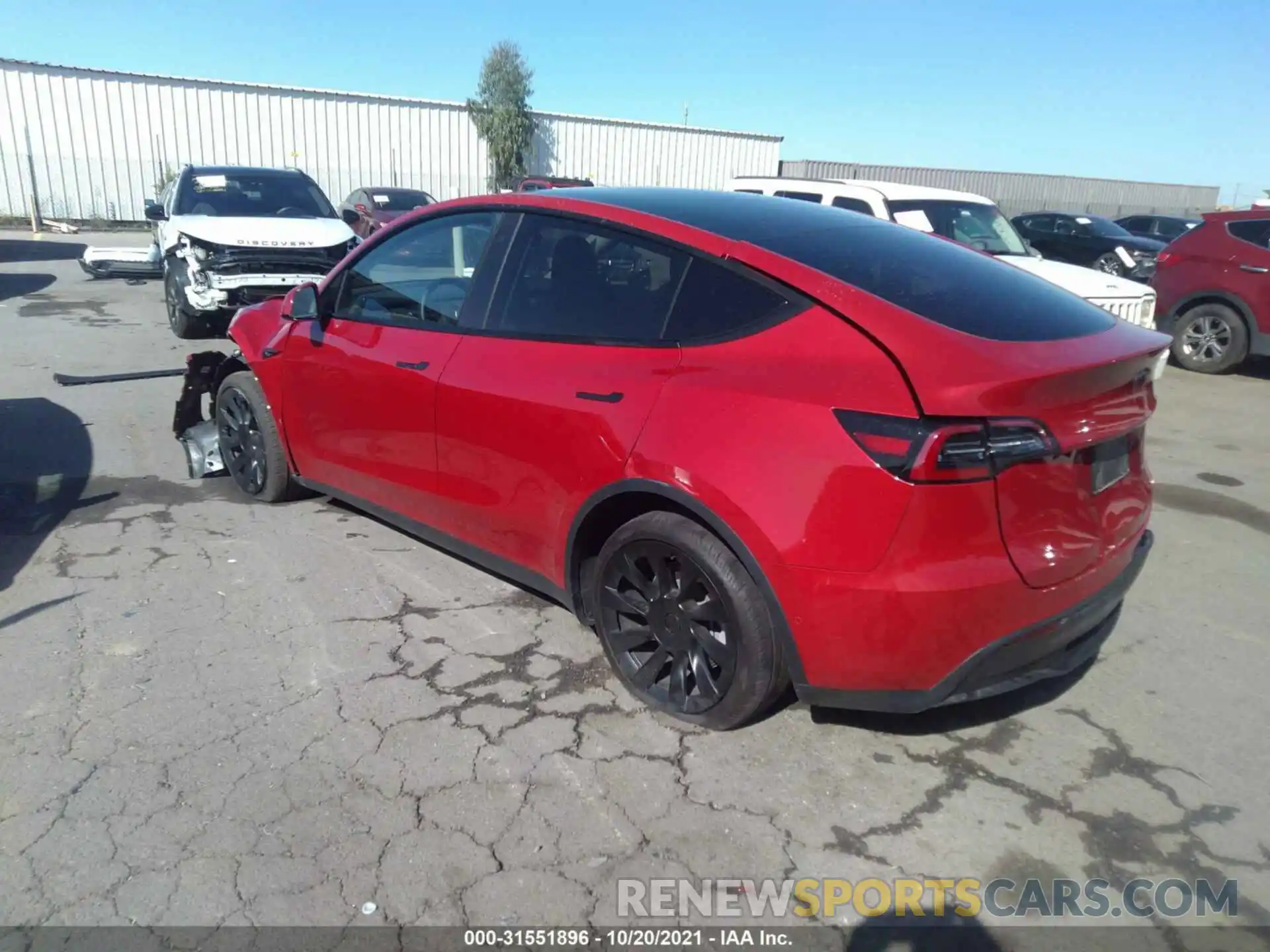 3 Фотография поврежденного автомобиля 5YJYGDEE1LF022587 TESLA MODEL Y 2020