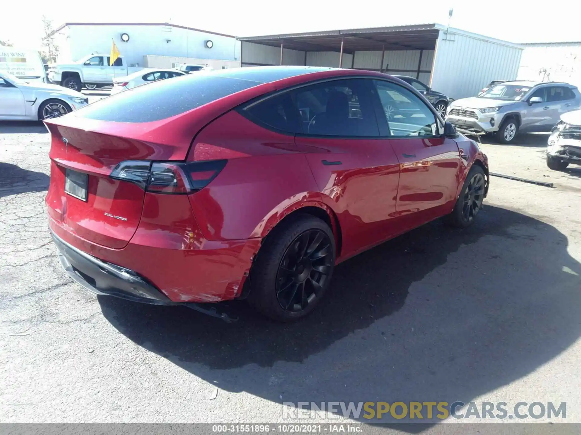 4 Photograph of a damaged car 5YJYGDEE1LF022587 TESLA MODEL Y 2020