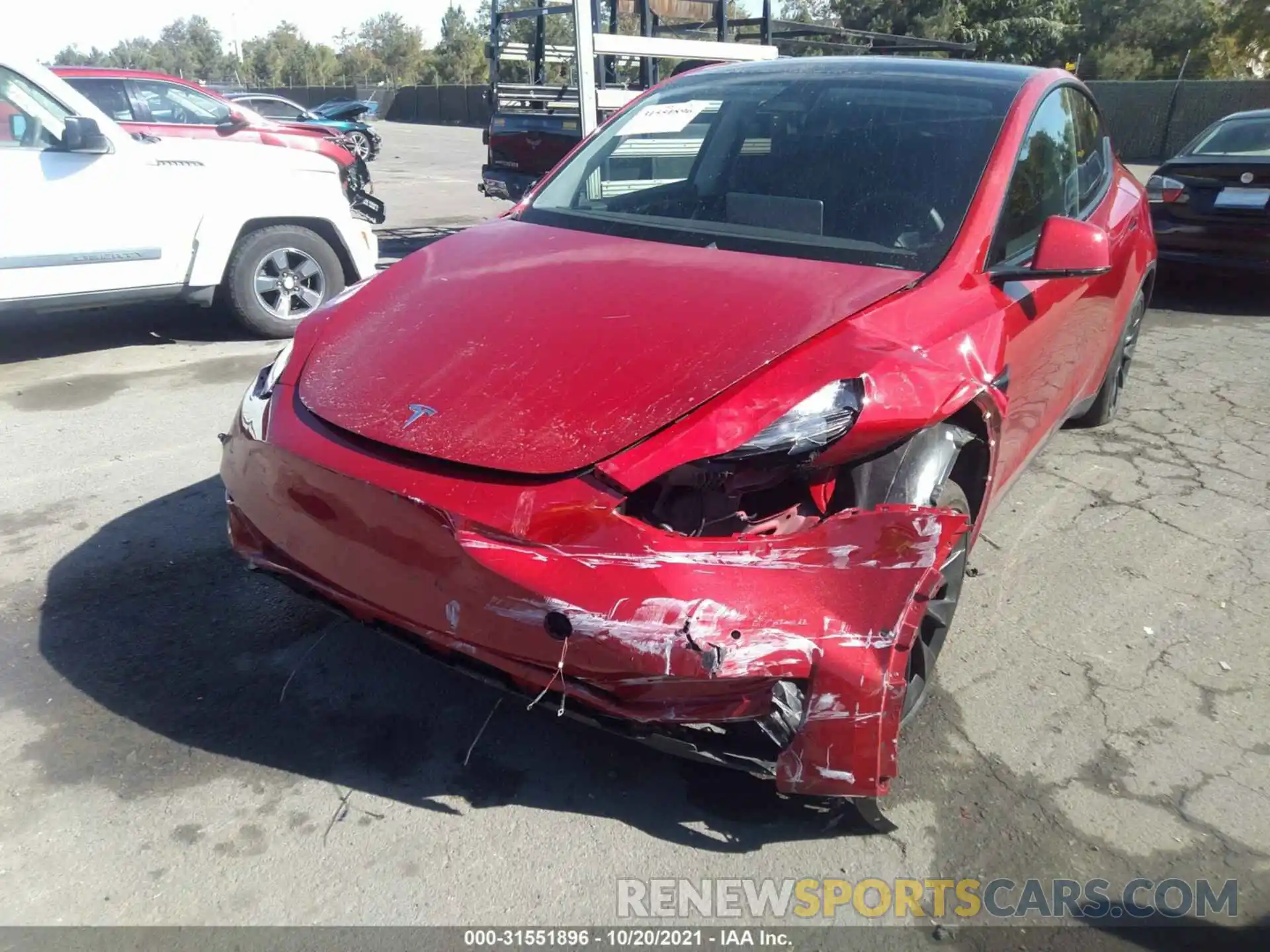 6 Photograph of a damaged car 5YJYGDEE1LF022587 TESLA MODEL Y 2020