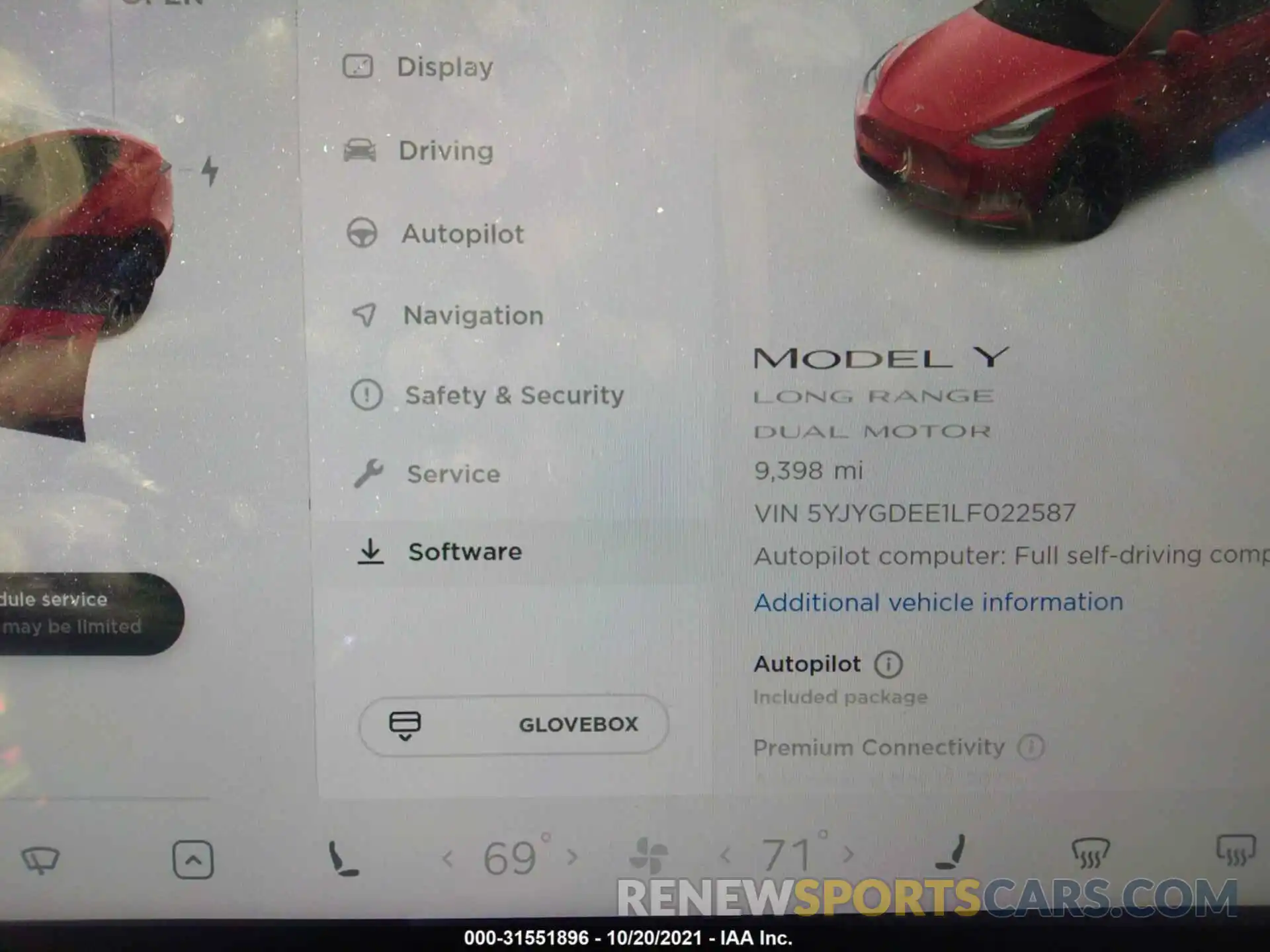 7 Фотография поврежденного автомобиля 5YJYGDEE1LF022587 TESLA MODEL Y 2020