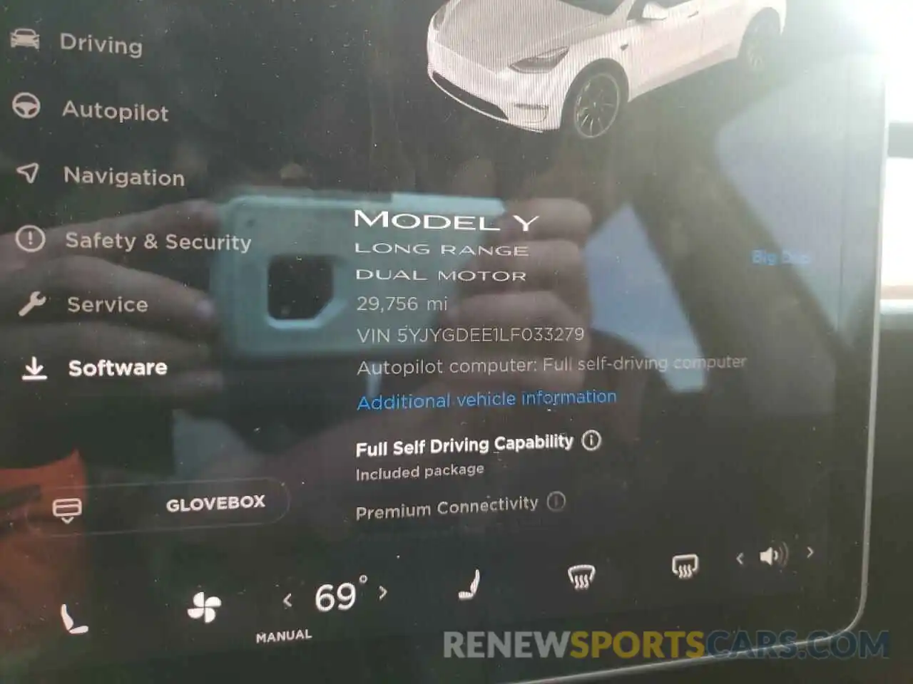 8 Photograph of a damaged car 5YJYGDEE1LF033279 TESLA MODEL Y 2020