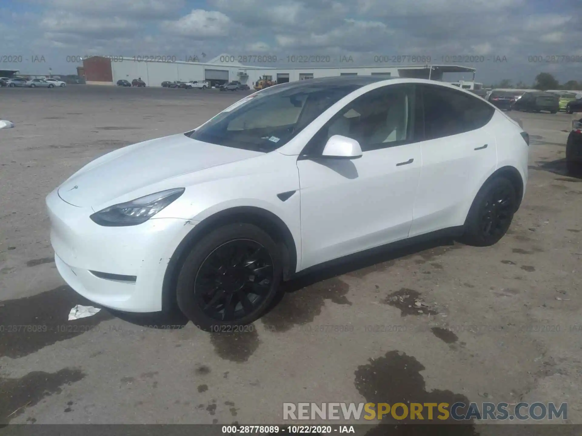 2 Photograph of a damaged car 5YJYGDEE1LF034254 TESLA MODEL Y 2020