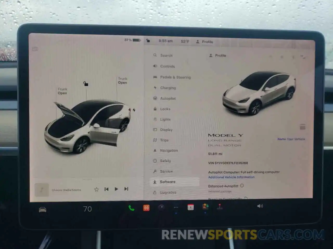 9 Фотография поврежденного автомобиля 5YJYGDEE1LF035288 TESLA MODEL Y 2020