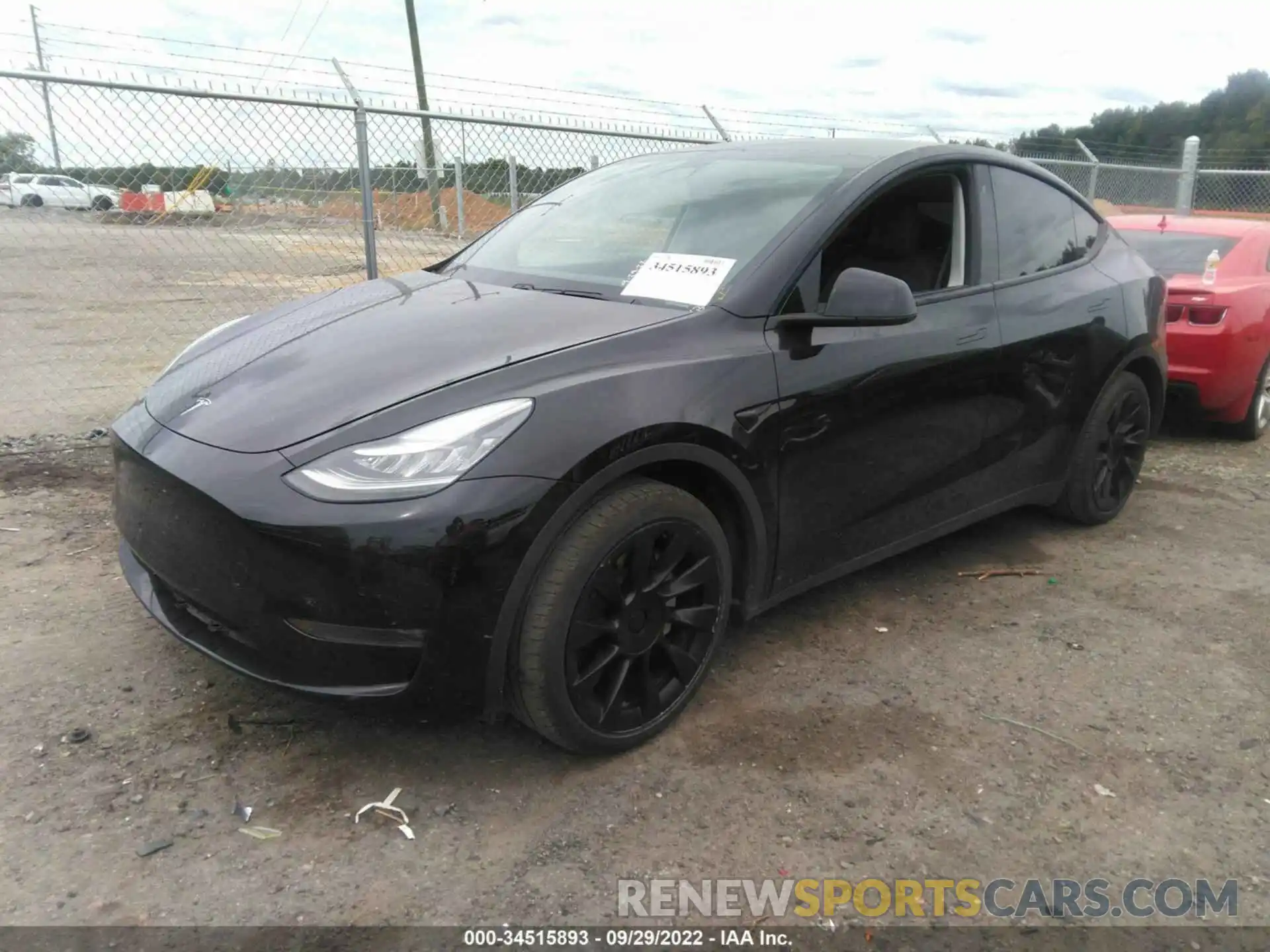 2 Photograph of a damaged car 5YJYGDEE1LF040698 TESLA MODEL Y 2020