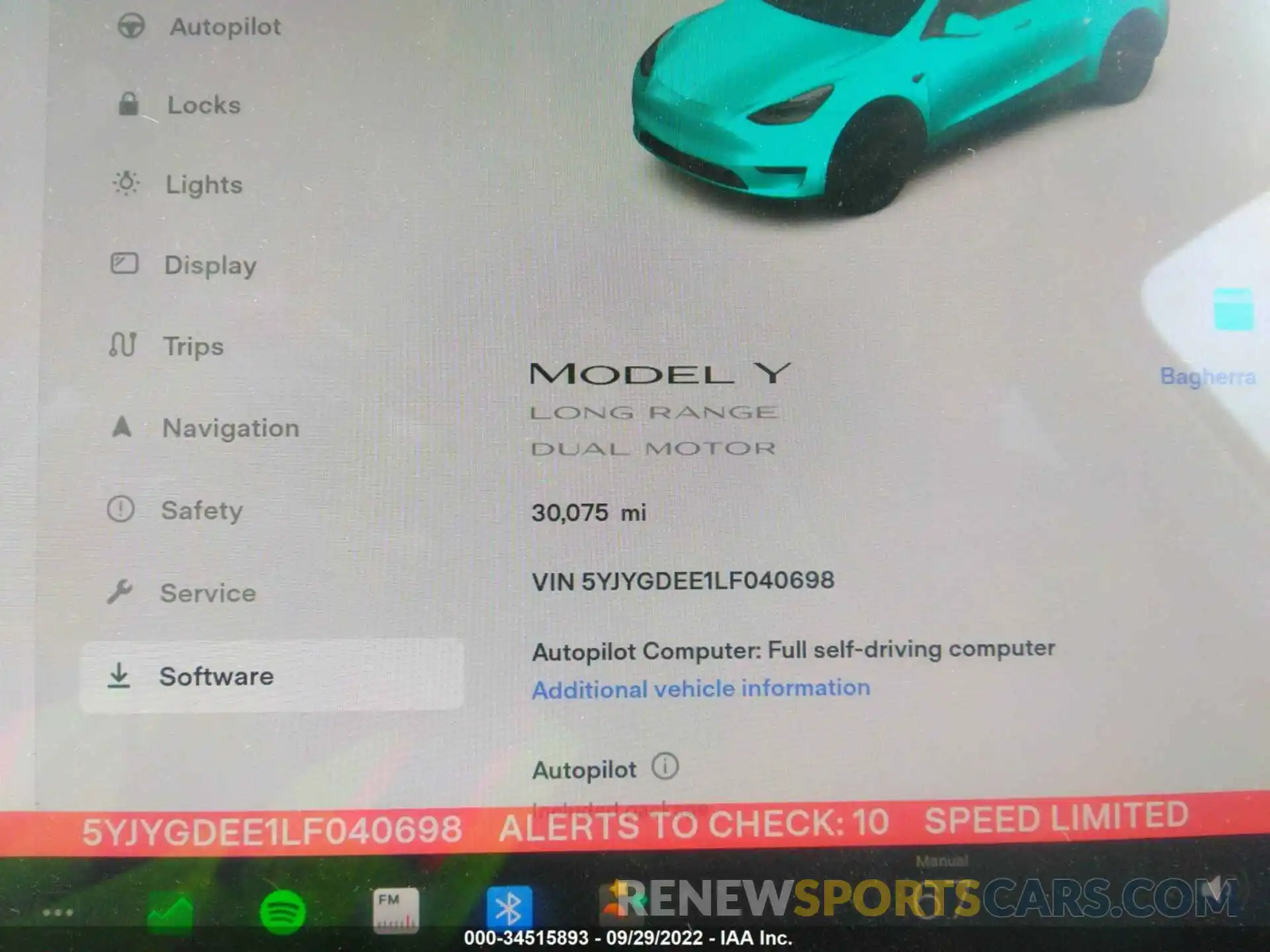 7 Photograph of a damaged car 5YJYGDEE1LF040698 TESLA MODEL Y 2020