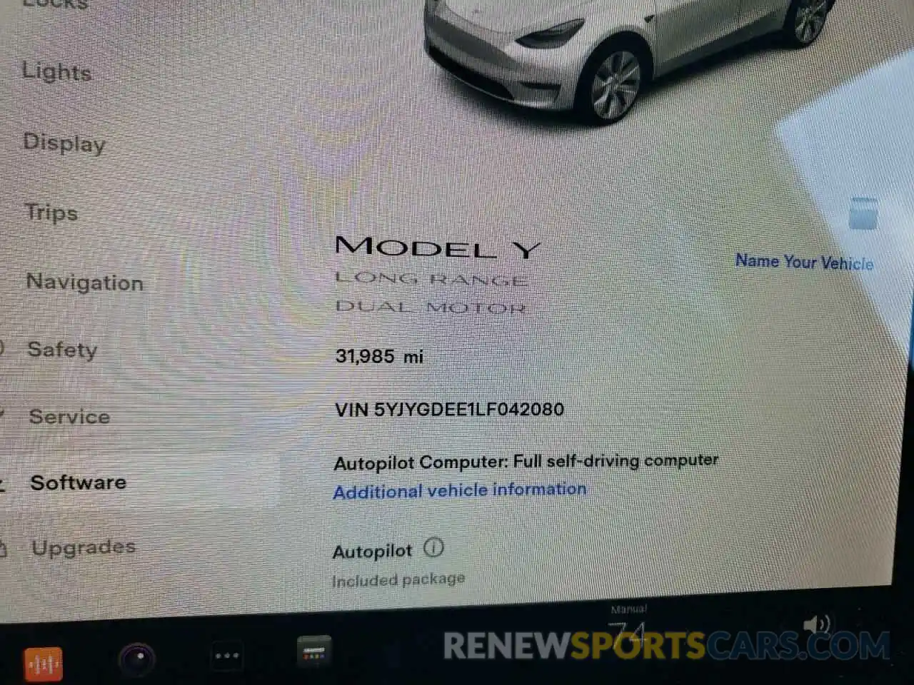 8 Фотография поврежденного автомобиля 5YJYGDEE1LF042080 TESLA MODEL Y 2020