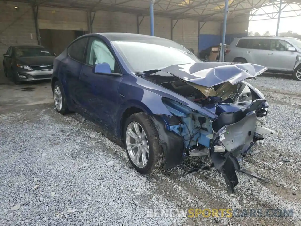 1 Photograph of a damaged car 5YJYGDEE1LF044332 TESLA MODEL Y 2020