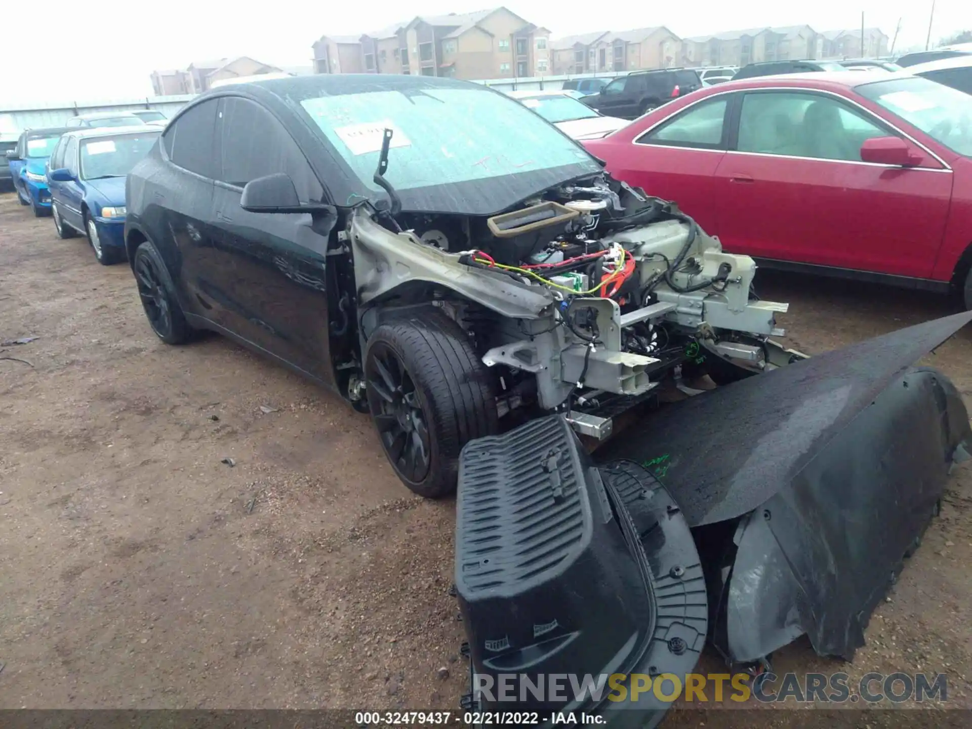 1 Photograph of a damaged car 5YJYGDEE1LF048817 TESLA MODEL Y 2020