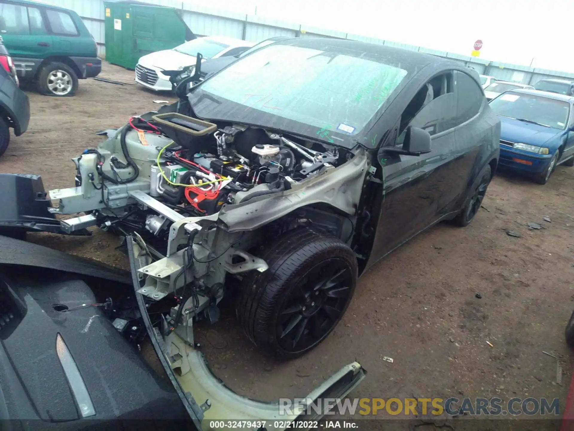 2 Photograph of a damaged car 5YJYGDEE1LF048817 TESLA MODEL Y 2020