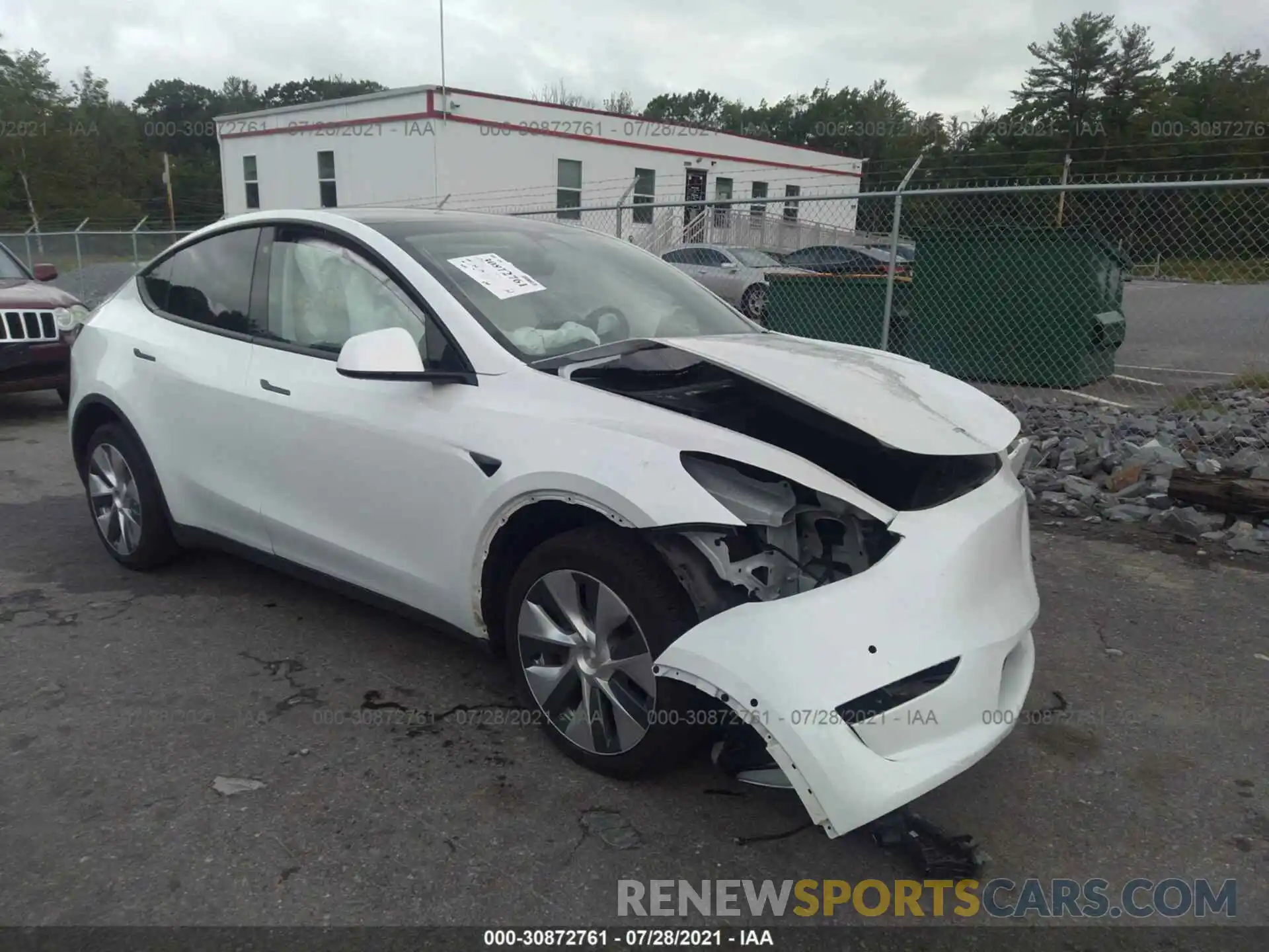 1 Photograph of a damaged car 5YJYGDEE1LF049837 TESLA MODEL Y 2020