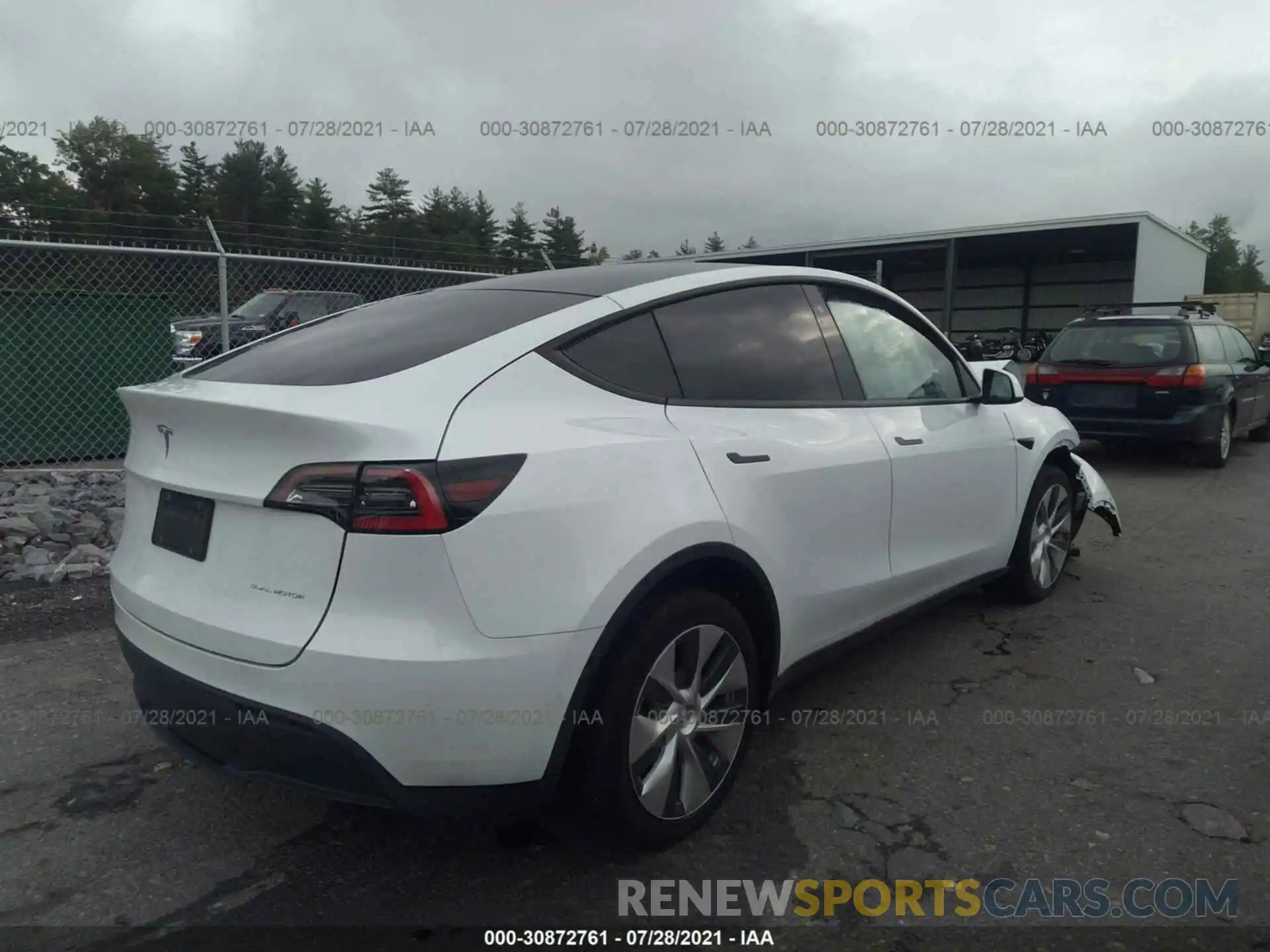 4 Photograph of a damaged car 5YJYGDEE1LF049837 TESLA MODEL Y 2020