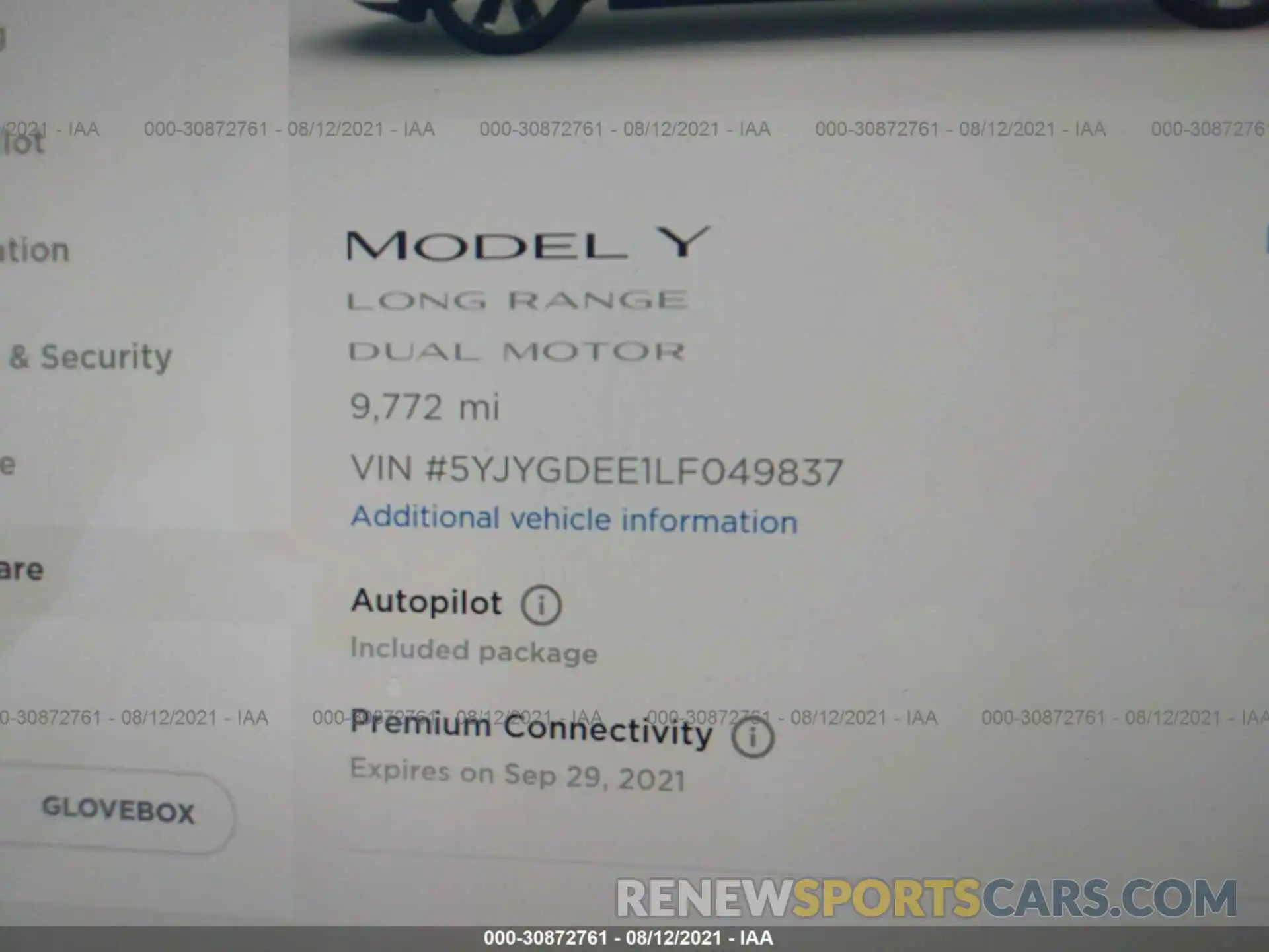 7 Photograph of a damaged car 5YJYGDEE1LF049837 TESLA MODEL Y 2020