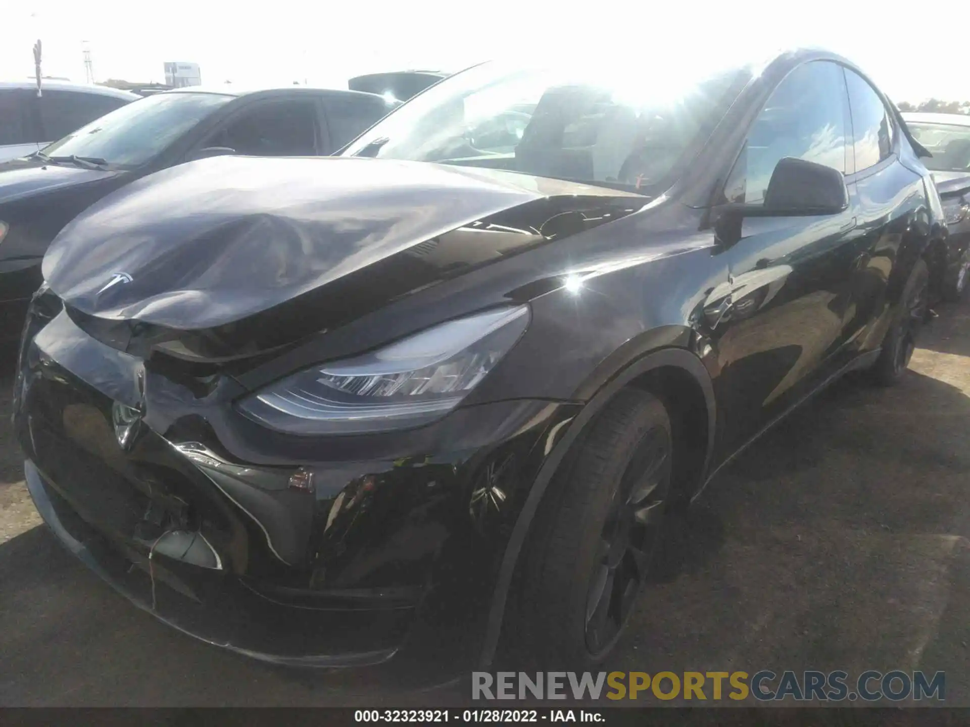 2 Photograph of a damaged car 5YJYGDEE1LF056092 TESLA MODEL Y 2020