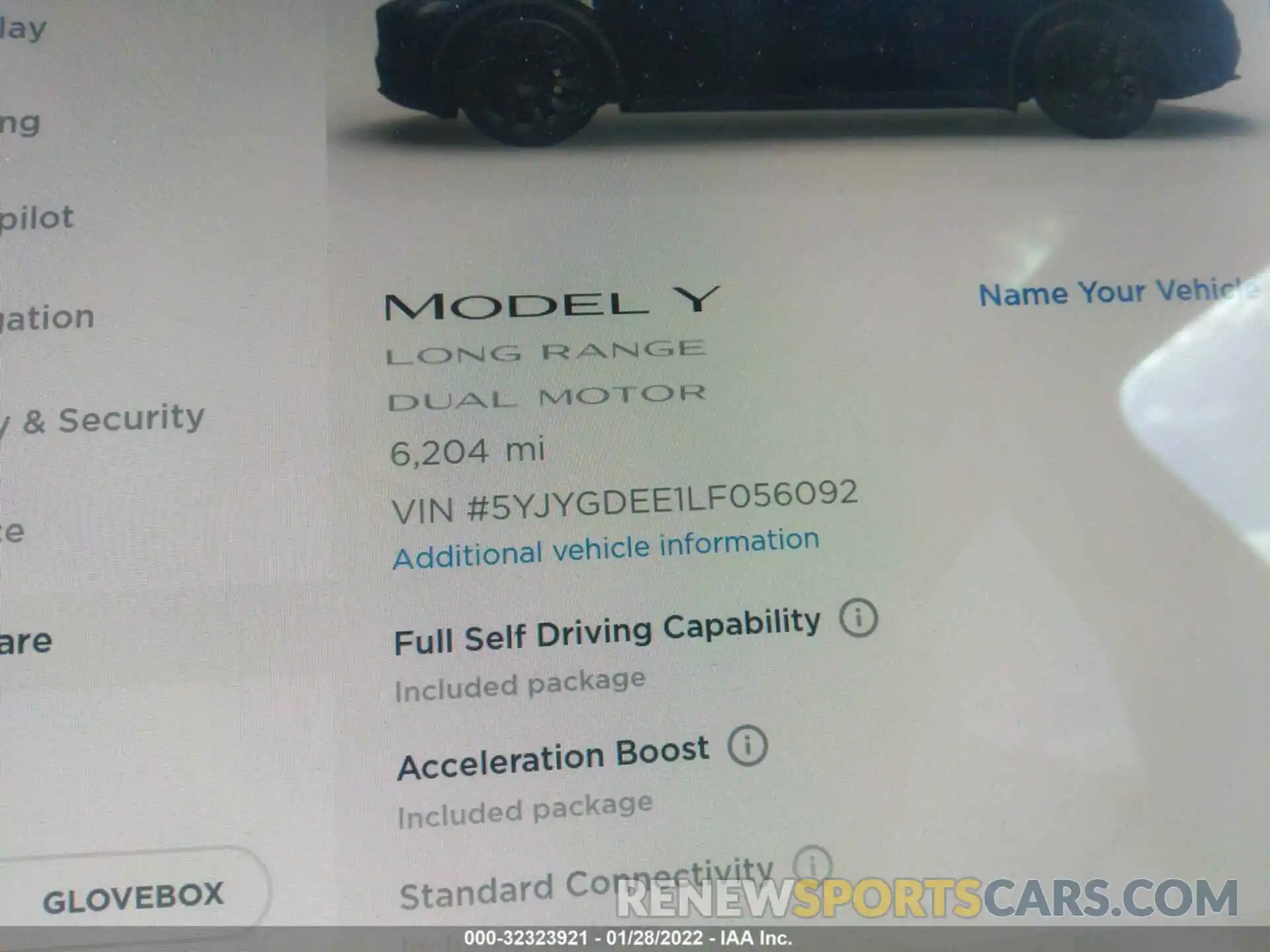 7 Photograph of a damaged car 5YJYGDEE1LF056092 TESLA MODEL Y 2020