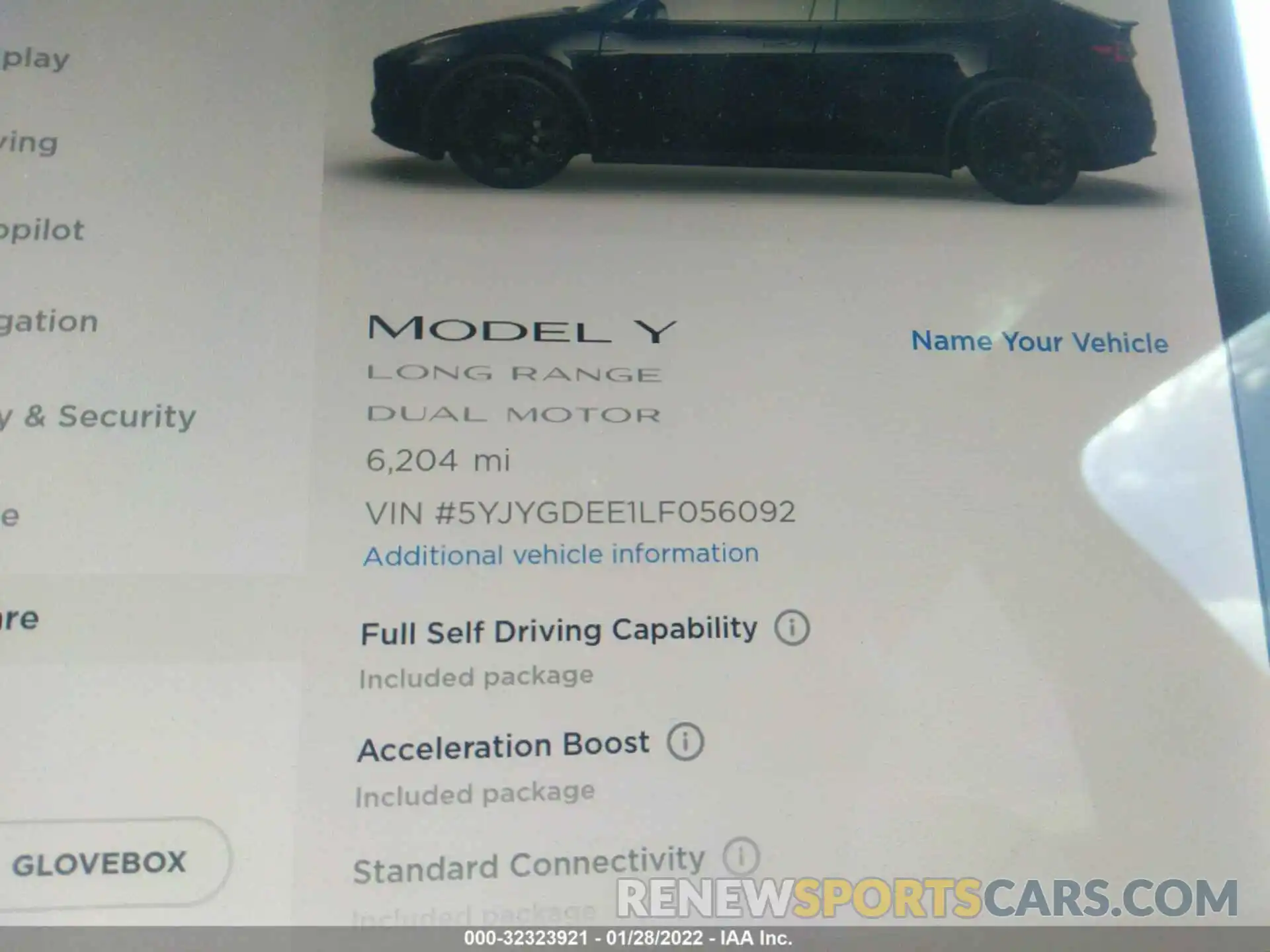 9 Фотография поврежденного автомобиля 5YJYGDEE1LF056092 TESLA MODEL Y 2020