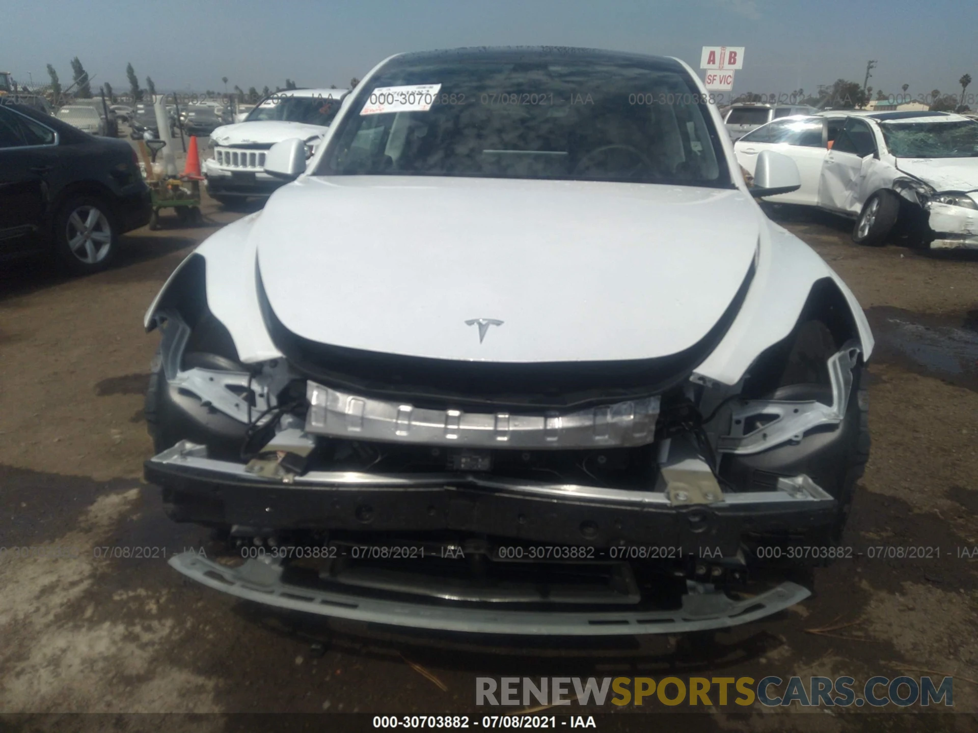 6 Photograph of a damaged car 5YJYGDEE1LF058361 TESLA MODEL Y 2020