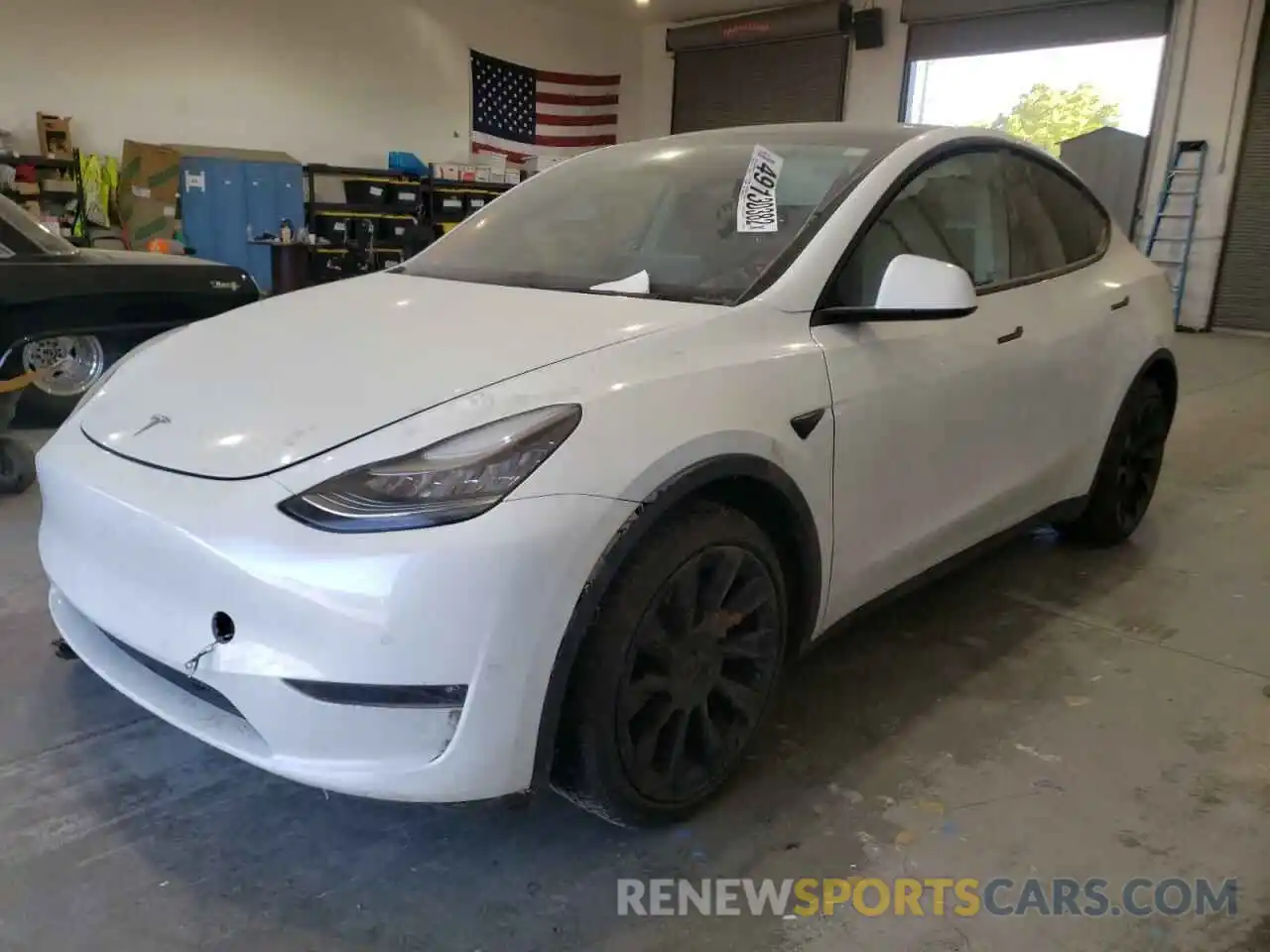 2 Photograph of a damaged car 5YJYGDEE1LF059445 TESLA MODEL Y 2020