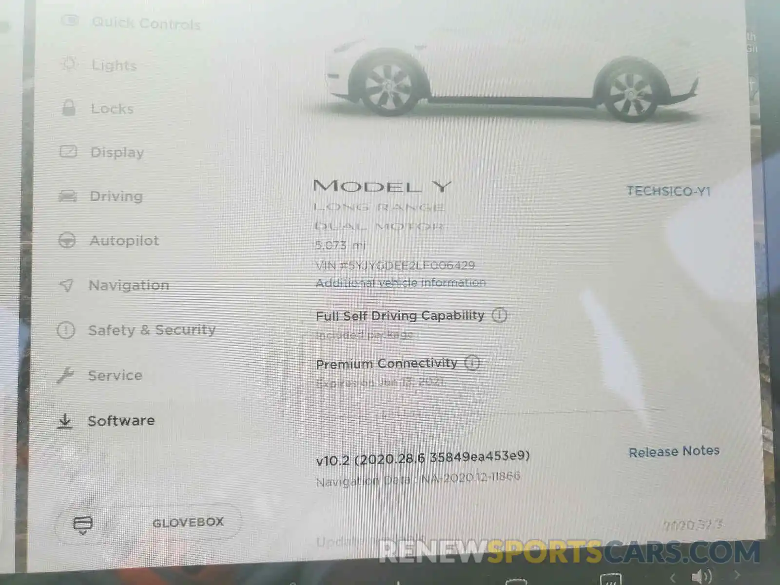 8 Photograph of a damaged car 5YJYGDEE2LF006429 TESLA MODEL Y 2020