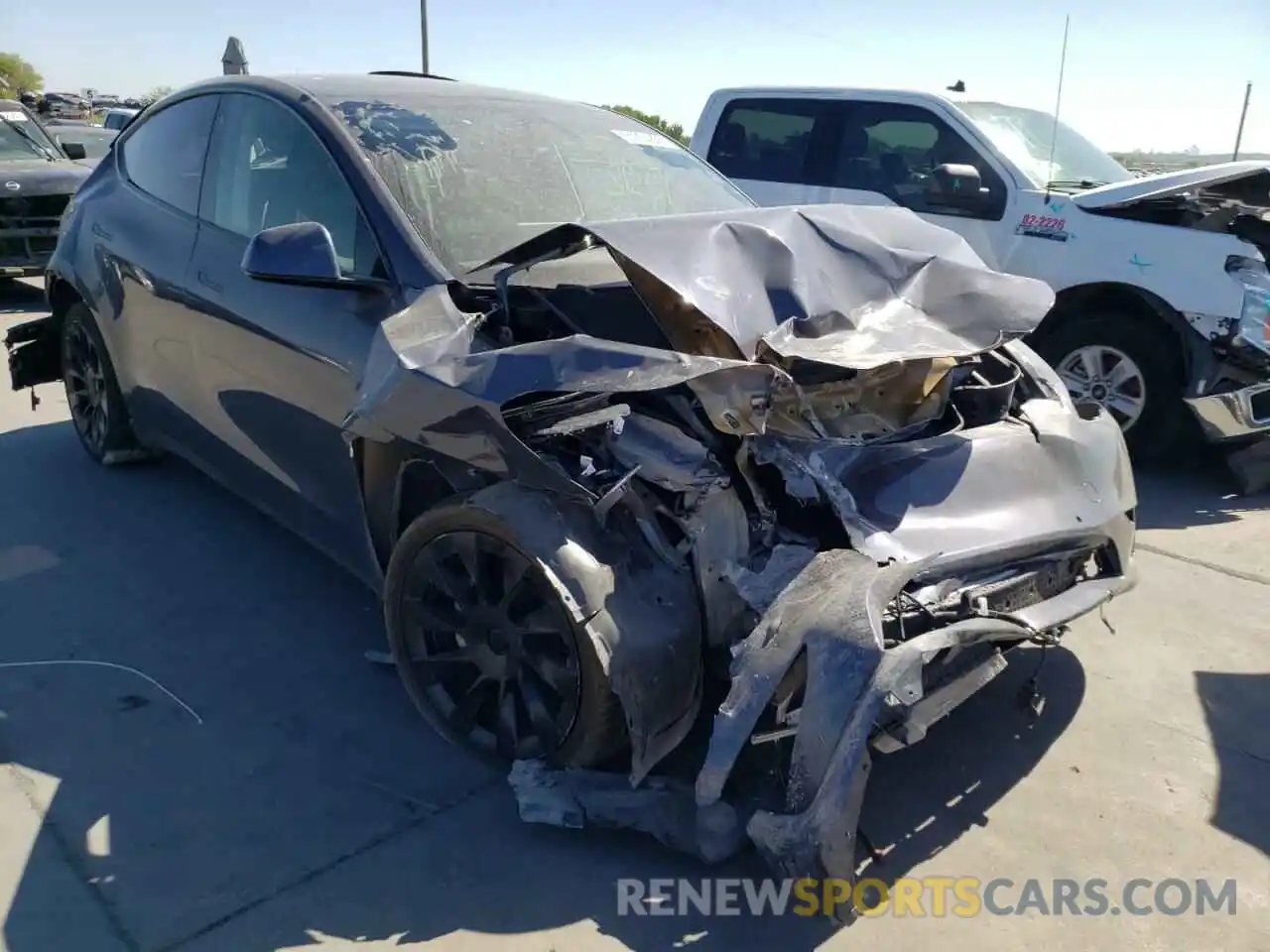 1 Photograph of a damaged car 5YJYGDEE2LF008438 TESLA MODEL Y 2020