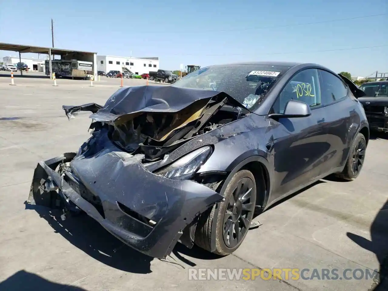 2 Photograph of a damaged car 5YJYGDEE2LF008438 TESLA MODEL Y 2020