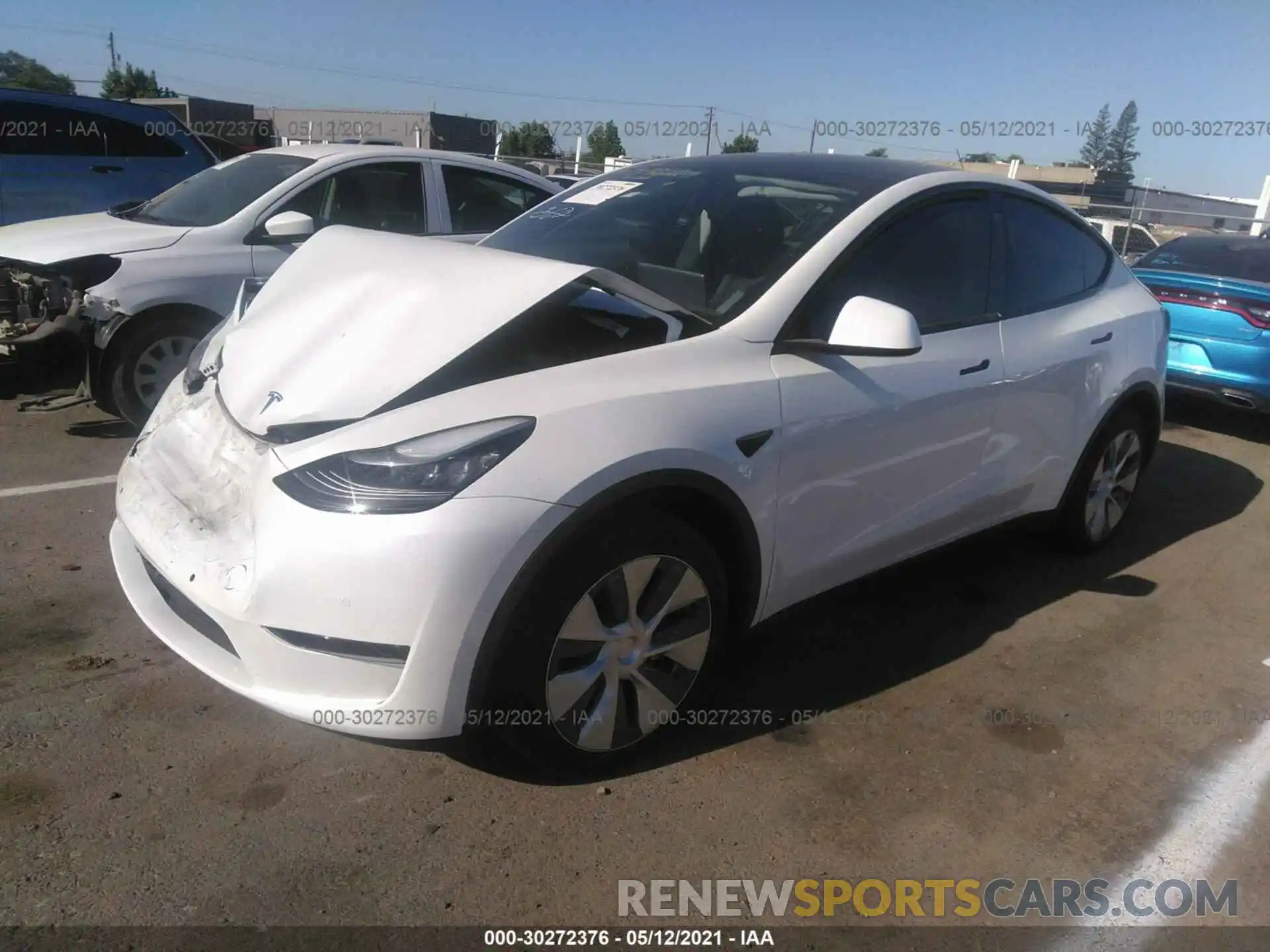 2 Photograph of a damaged car 5YJYGDEE2LF010576 TESLA MODEL Y 2020