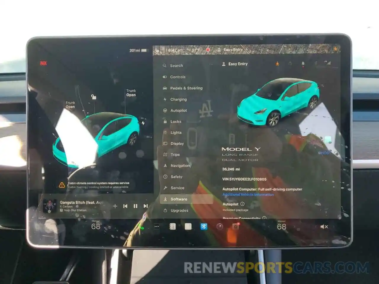 9 Photograph of a damaged car 5YJYGDEE2LF010805 TESLA MODEL Y 2020