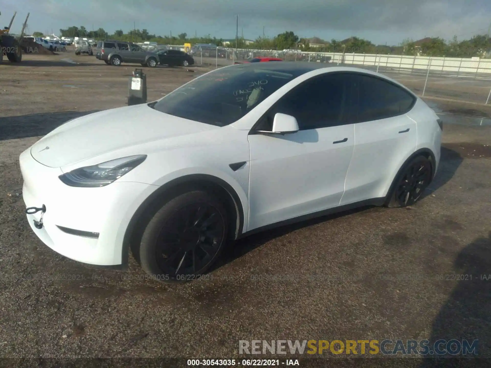 2 Photograph of a damaged car 5YJYGDEE2LF011260 TESLA MODEL Y 2020